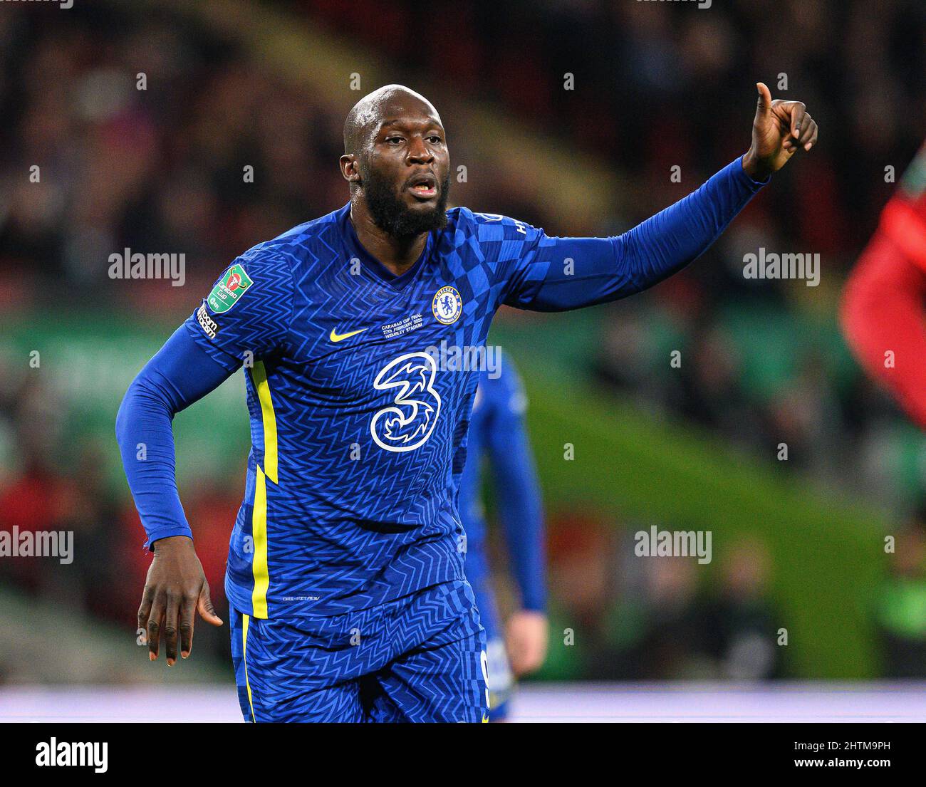 27 Febbraio 2022 - Chelsea / Liverpool - Coppa Carabao - finale - Stadio di Wembley Romelu Lukaku durante la finale della Coppa Carabao allo Stadio di Wembley. Picture Credit : © Mark Pain / Alamy Live News Foto Stock