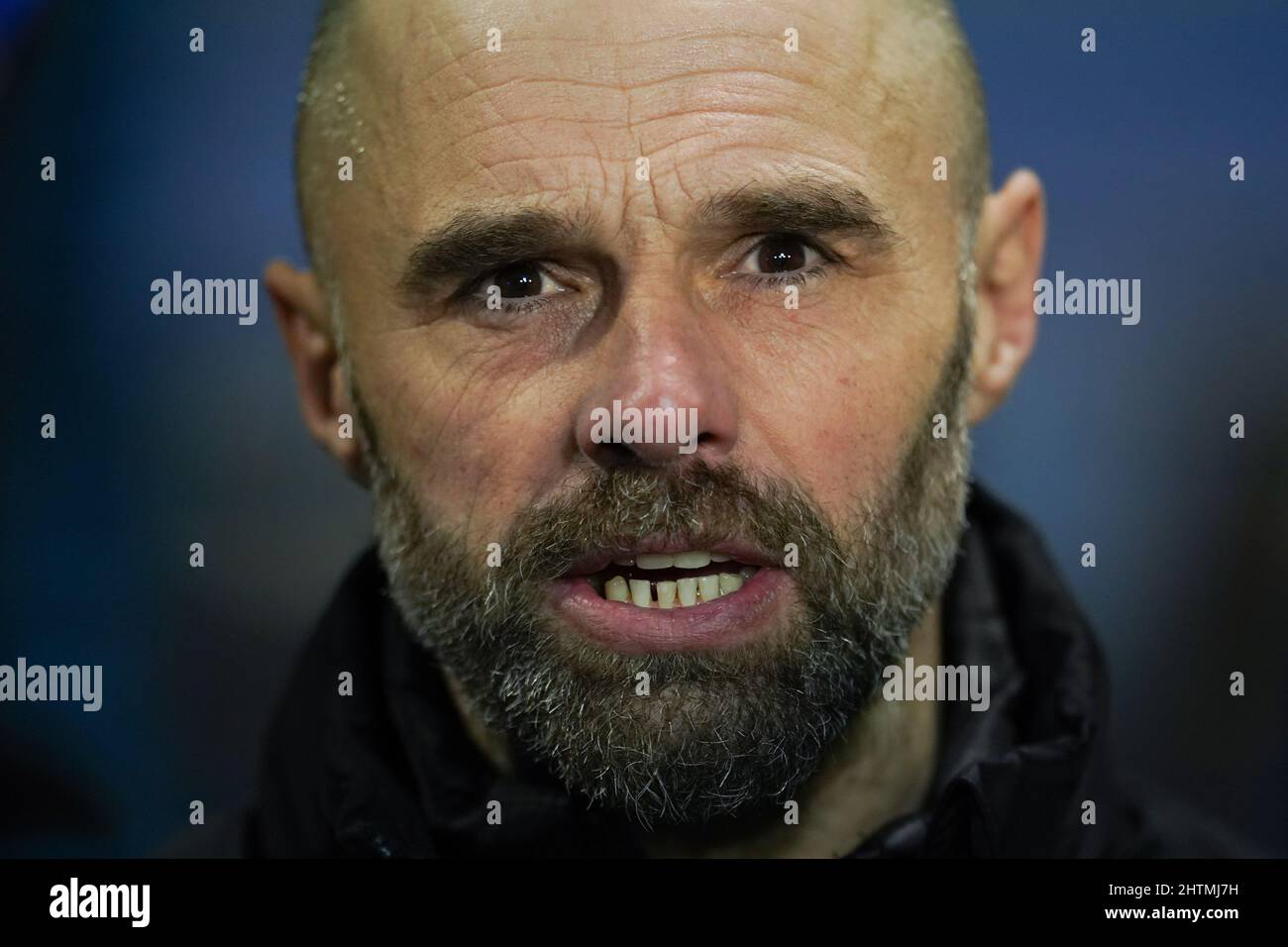 Rotherham United manager Paul Warne durante la partita della Sky Bet League One a Montgomery Waters Meadow, Shrewsbury. Data foto: Martedì 1 marzo 2022. Foto Stock