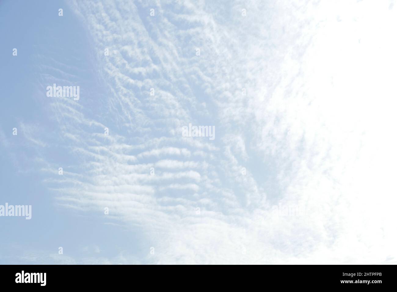 Weisse Wolken, Blauer Himmel, Hintergrundbild, Deutschland, Europa Foto Stock