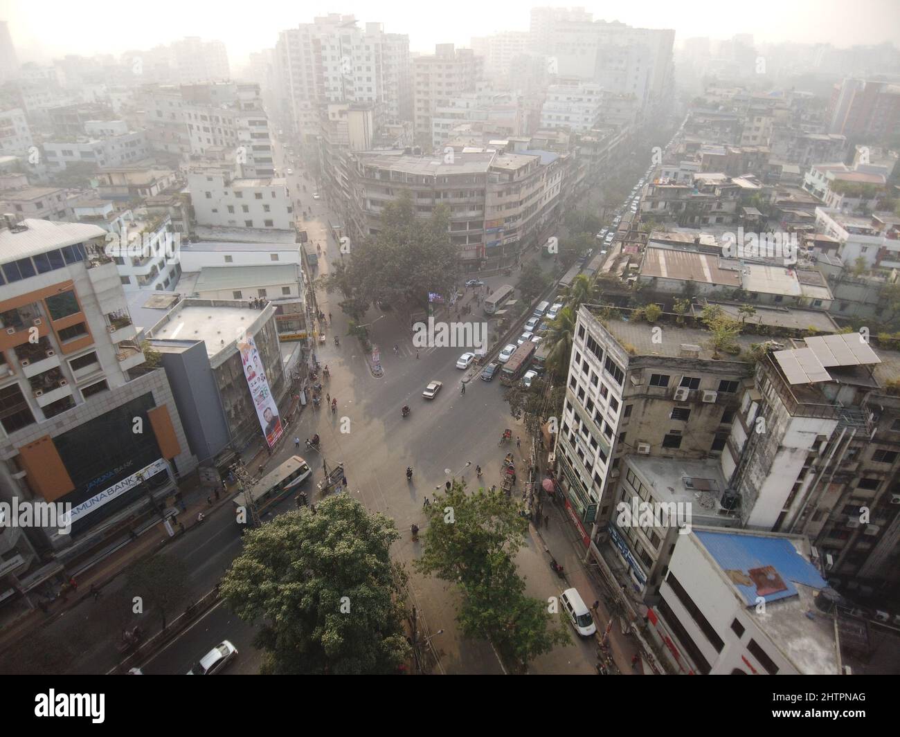 dhaka bangladesh 23 dicembre 2021.dhaka città residenziale a polton zona Foto Stock