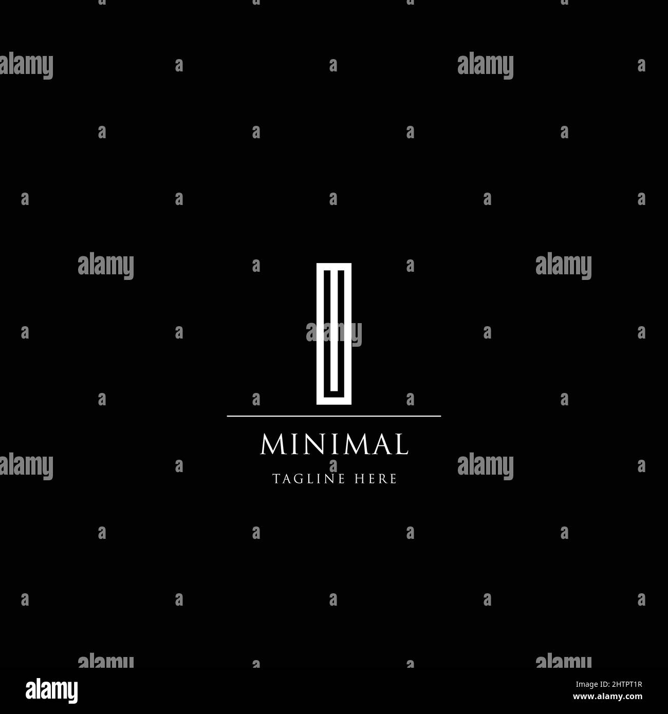 Astrazione di un modello vettoriale di icone di logo su sfondo nero. Illustrazione Vettoriale