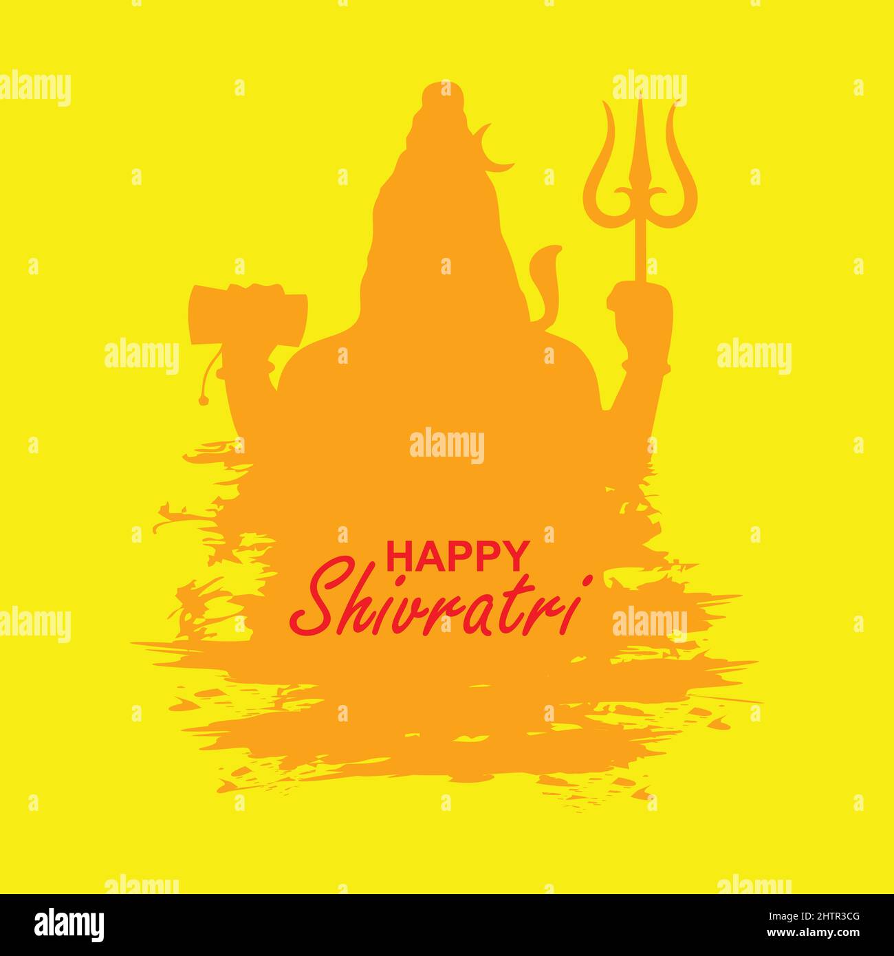 lord shiv shankar silhouette sfondo per maha shivratri Illustrazione Vettoriale