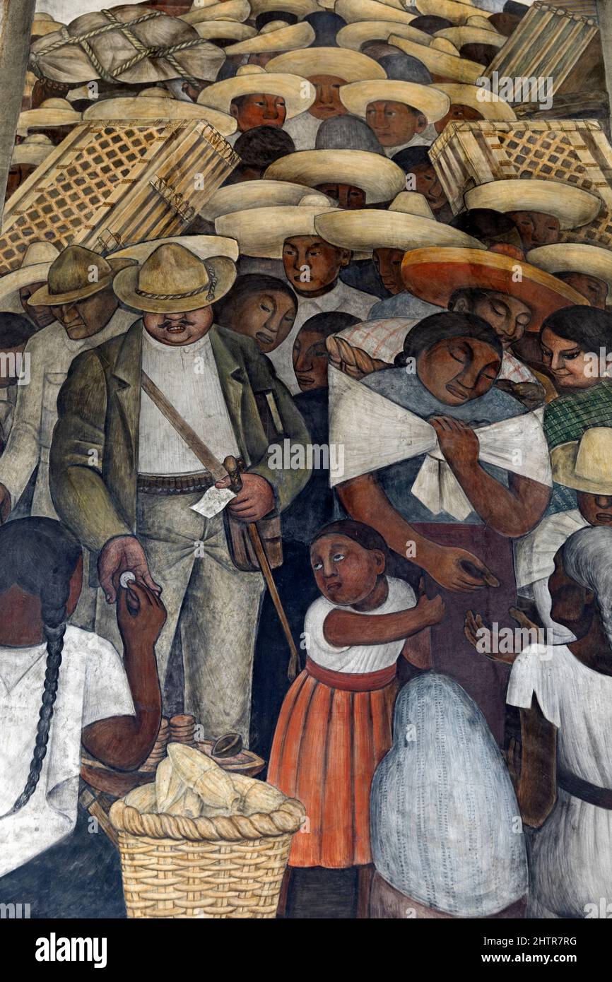 Dipinto da Diego Rivera, 1928, Secretariate of Education Building, Città del Messico, Messico Foto Stock