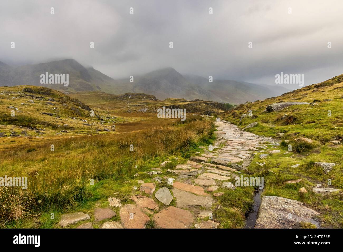 Paesaggio mozzafiato Snowdonia National Park, Galles del Nord. Foto Stock