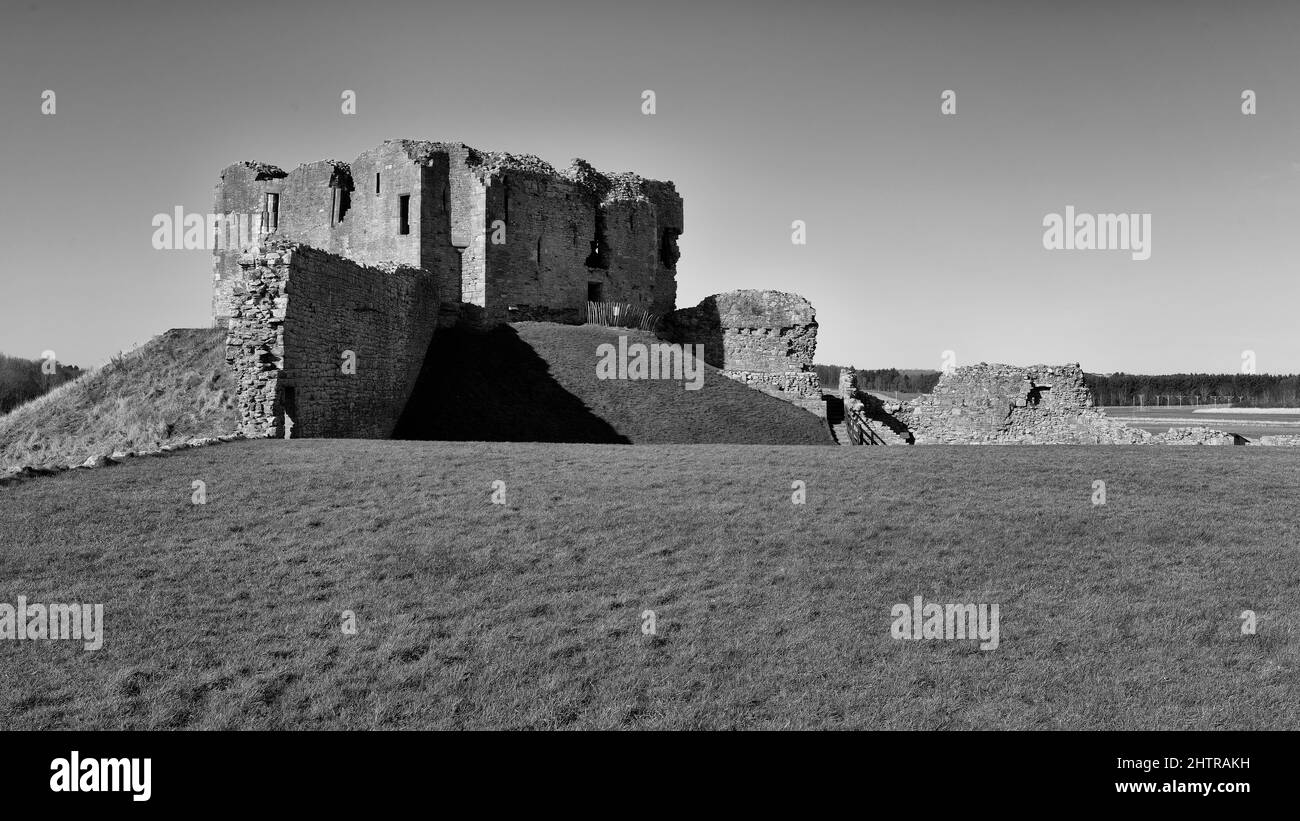 Duffus Castle Foto Stock