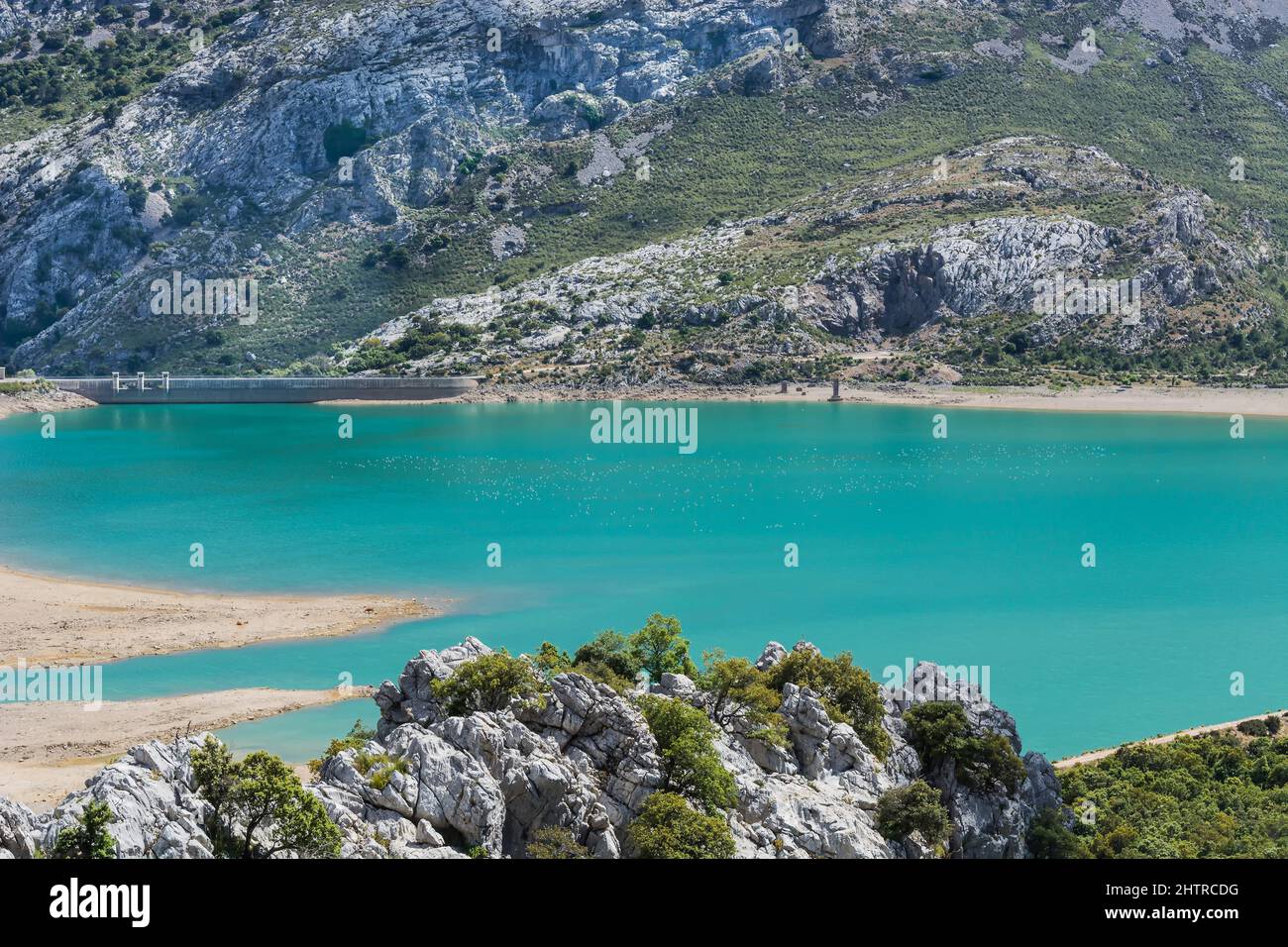 Viste fantastiche del Embalse de Cuber nella Sierra de Tramuntana, Mallorca, Spagna Foto Stock