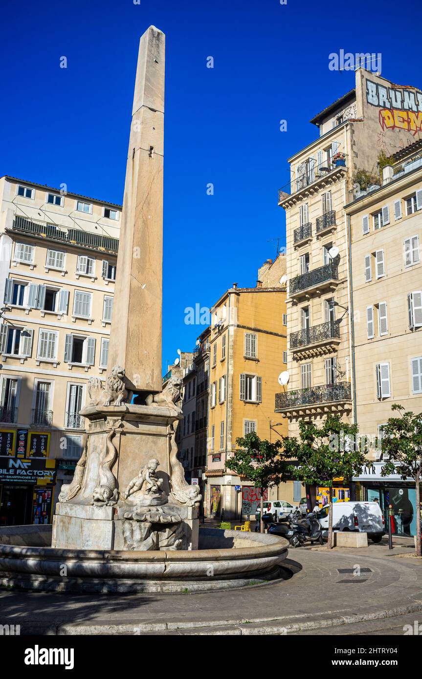 MARSIGLIA, FONTAINE FOSSATI, BDR FRANCIA 13 Foto Stock