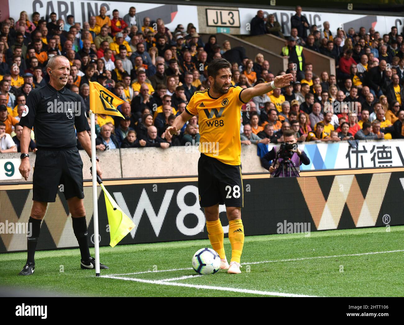 Joao Moutinho di Wolverhampton Wanderers. Wolverhampton Wanderers / Burnley a Molineux 16/09/2018 - English Premier League Foto Stock