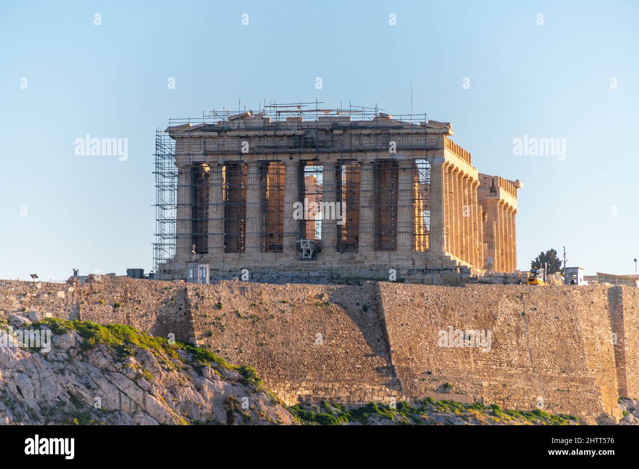 Il Partenone e l'Acropoli di Atene, Grecia Foto Stock
