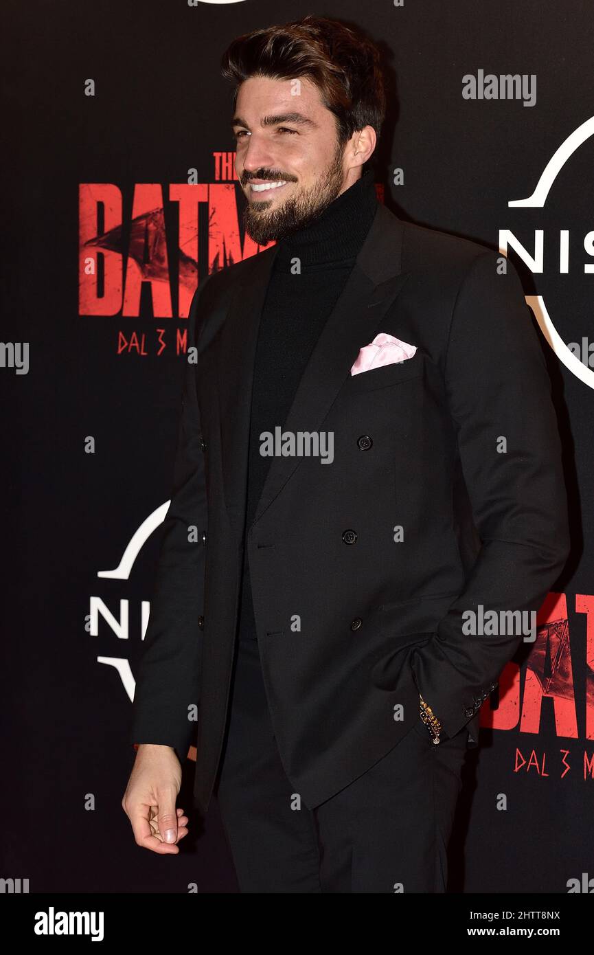 Mariano di VAIO partecipa al tappeto rosso della prima del film The Batman allo Space moderno Cinema.Rome. (Italia) Marzo 1th 2022 Foto Stock