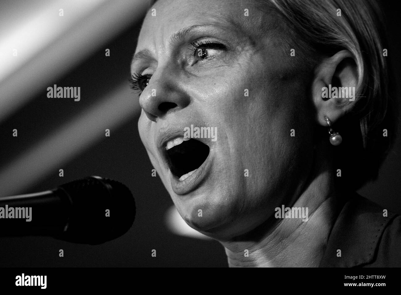 Nosivka, Ucraina. 1st Mar 2022. Il rappresentante degli Stati Uniti Victoria Spartz (repubblicano dell'Indiana) offre osservazioni sulla situazione in Ucraina e il presidente degli Stati Uniti Joe Bidenâs prossimo discorso sullo stato dell'Unione, nel Rayburn House Office Building a Washington, DC, martedì 1 marzo 2022. Il Rep. Spartz è nato a Nosivka, Ucraina. Credit: Rod Lammey/CNP/dpa/Alamy Live News Foto Stock