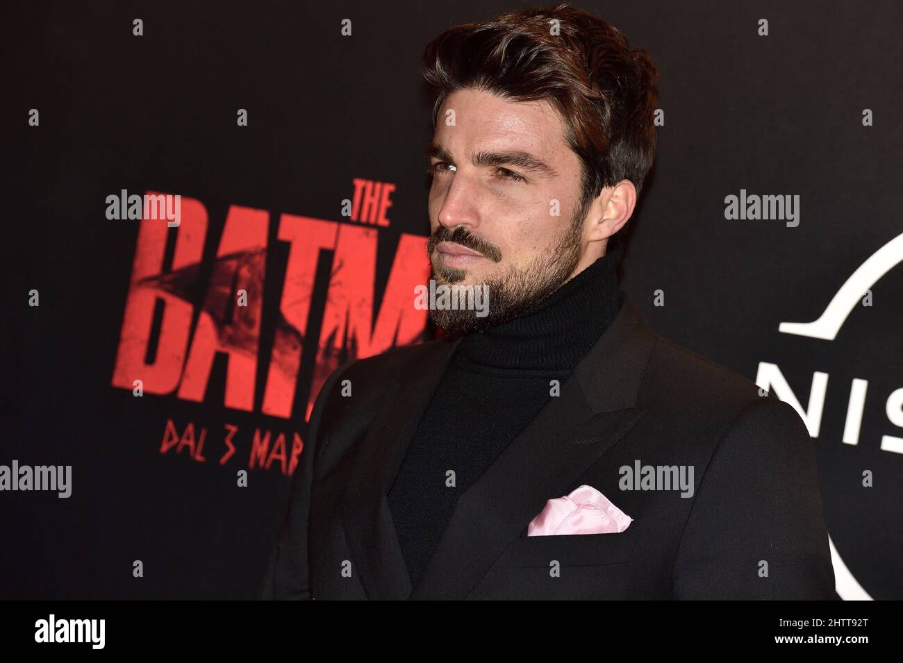 Mariano di VAIO partecipa al tappeto rosso della prima del film The Batman allo Space moderno Cinema.Rome. (Italia) Marzo 1th 2022 Foto Stock