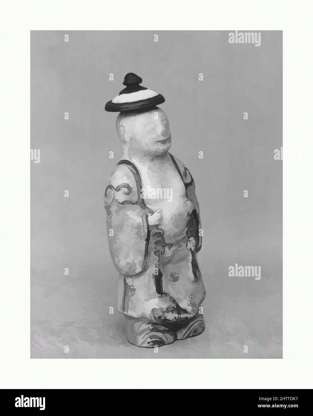 Il tabacco da fiuto bottiglia, dinastia Qing (1644-1911), nel Periodo Qianlong (1736-95), Cina, porcellana, H. 3 1/4 in. (8.3 cm), il tabacco da fiuto bottiglie Foto Stock