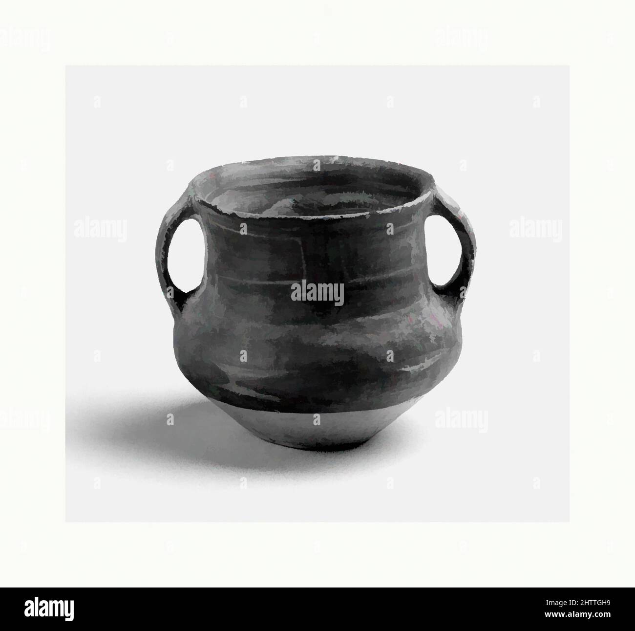 Arte ispirata da piccolo vaso (Guan), periodo neolitico, cultura Majiayao, tipo Machang, 2300–2000 a.C., Cina, Earthenware con pigmento, H. 3 3/4 poll. (9,5 cm), Ceramica, opere classiche modernizzate da Artotop con un tuffo di modernità. Forme, colore e valore, impatto visivo accattivante sulle emozioni artistiche attraverso la libertà delle opere d'arte in modo contemporaneo. Un messaggio senza tempo che persegue una nuova direzione selvaggiamente creativa. Artisti che si rivolgono al supporto digitale e creano l'NFT Artotop Foto Stock