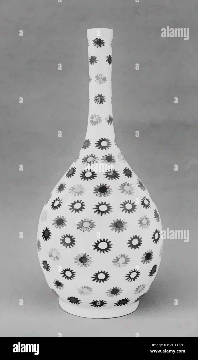 Arte ispirata da bottiglia, periodo Edo (1615-1868), 18th secolo, Giappone, porcellana (Arita ware), H. 10 poll. (25,4 cm), Ceramica, opere classiche modernizzate da Artotop con un tuffo di modernità. Forme, colore e valore, impatto visivo accattivante sulle emozioni artistiche attraverso la libertà delle opere d'arte in modo contemporaneo. Un messaggio senza tempo che persegue una nuova direzione selvaggiamente creativa. Artisti che si rivolgono al supporto digitale e creano l'NFT Artotop Foto Stock
