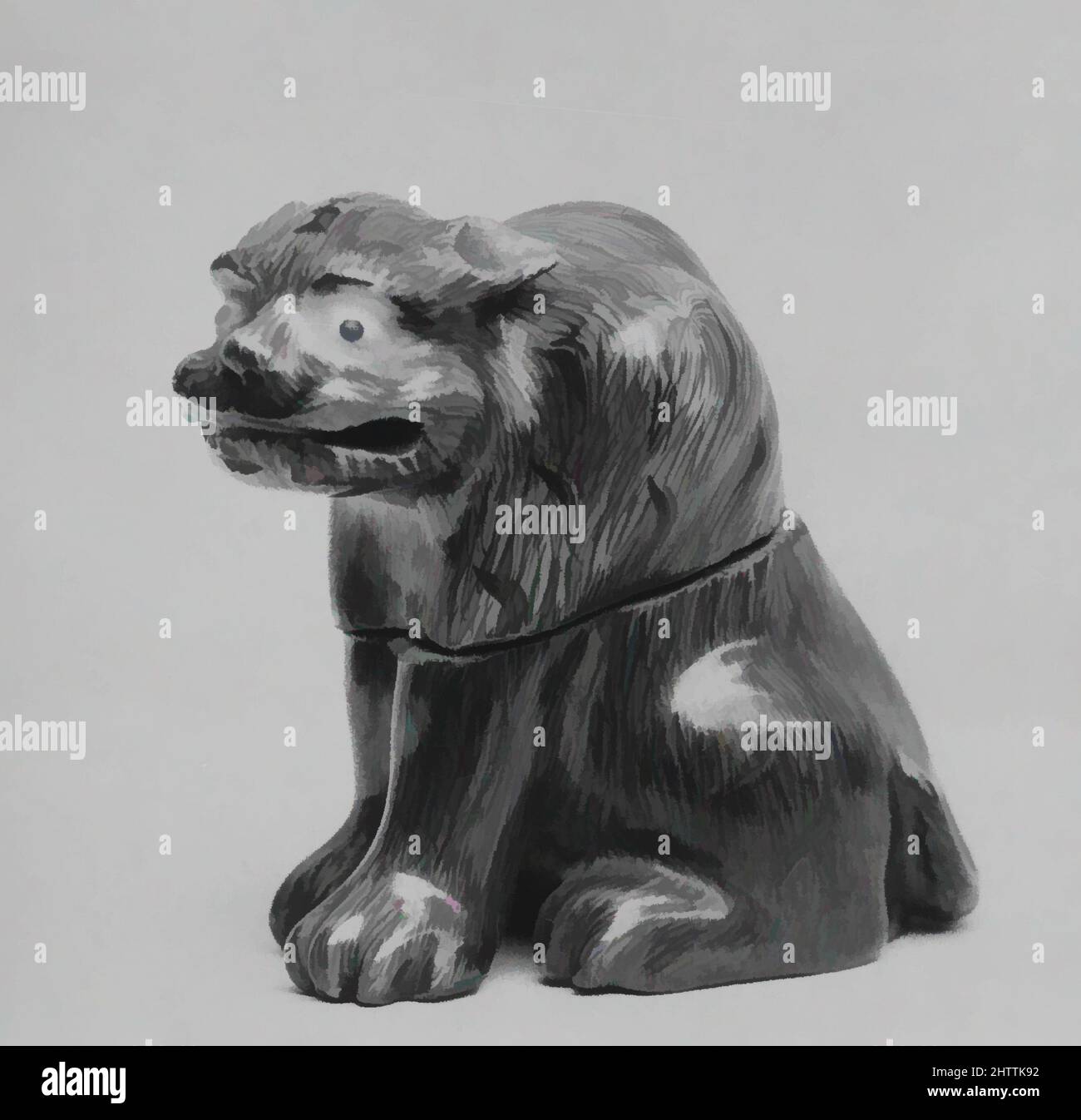 Arte ispirata da Box for Incense con copertina, periodo Edo (1615-1868), 18th secolo, Giappone, ceramiche (Kyoto ware), H. 2 1/4 poll. (5,7 cm), Ceramica, opere classiche modernizzate da Artotop con un tuffo di modernità. Forme, colore e valore, impatto visivo accattivante sulle emozioni artistiche attraverso la libertà delle opere d'arte in modo contemporaneo. Un messaggio senza tempo che persegue una nuova direzione selvaggiamente creativa. Artisti che si rivolgono al supporto digitale e creano l'NFT Artotop Foto Stock