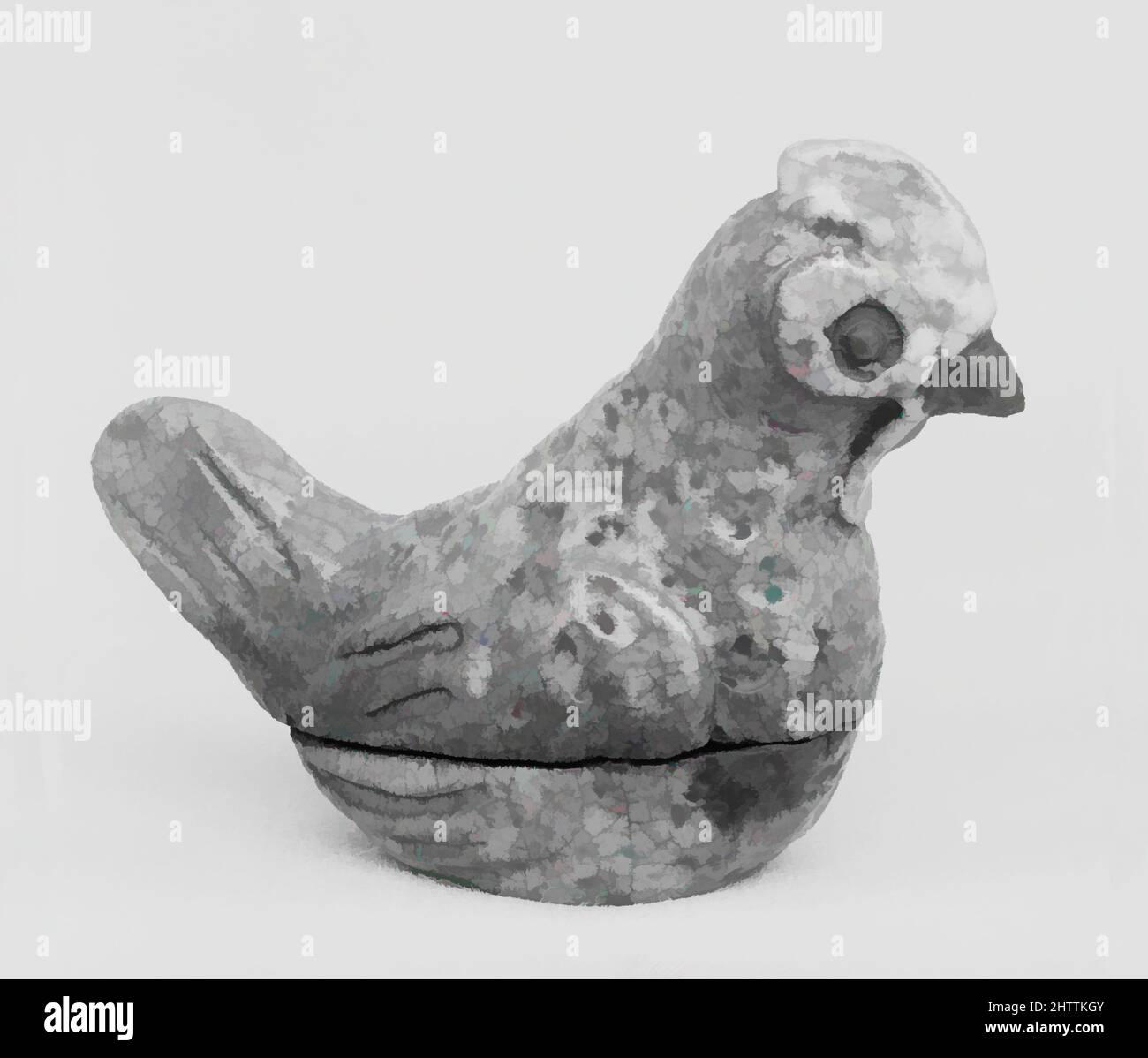 Arte ispirata da Incense Box, periodo Edo (1615-1868), 18th secolo, Giappone, Clay con smalto, La pasta che mostra fino a (wata ware), H. 2 in. (5,1 cm), Ceramica, opere classiche modernizzate da Artotop con un tuffo di modernità. Forme, colore e valore, impatto visivo accattivante sulle emozioni artistiche attraverso la libertà delle opere d'arte in modo contemporaneo. Un messaggio senza tempo che persegue una nuova direzione selvaggiamente creativa. Artisti che si rivolgono al supporto digitale e creano l'NFT Artotop Foto Stock