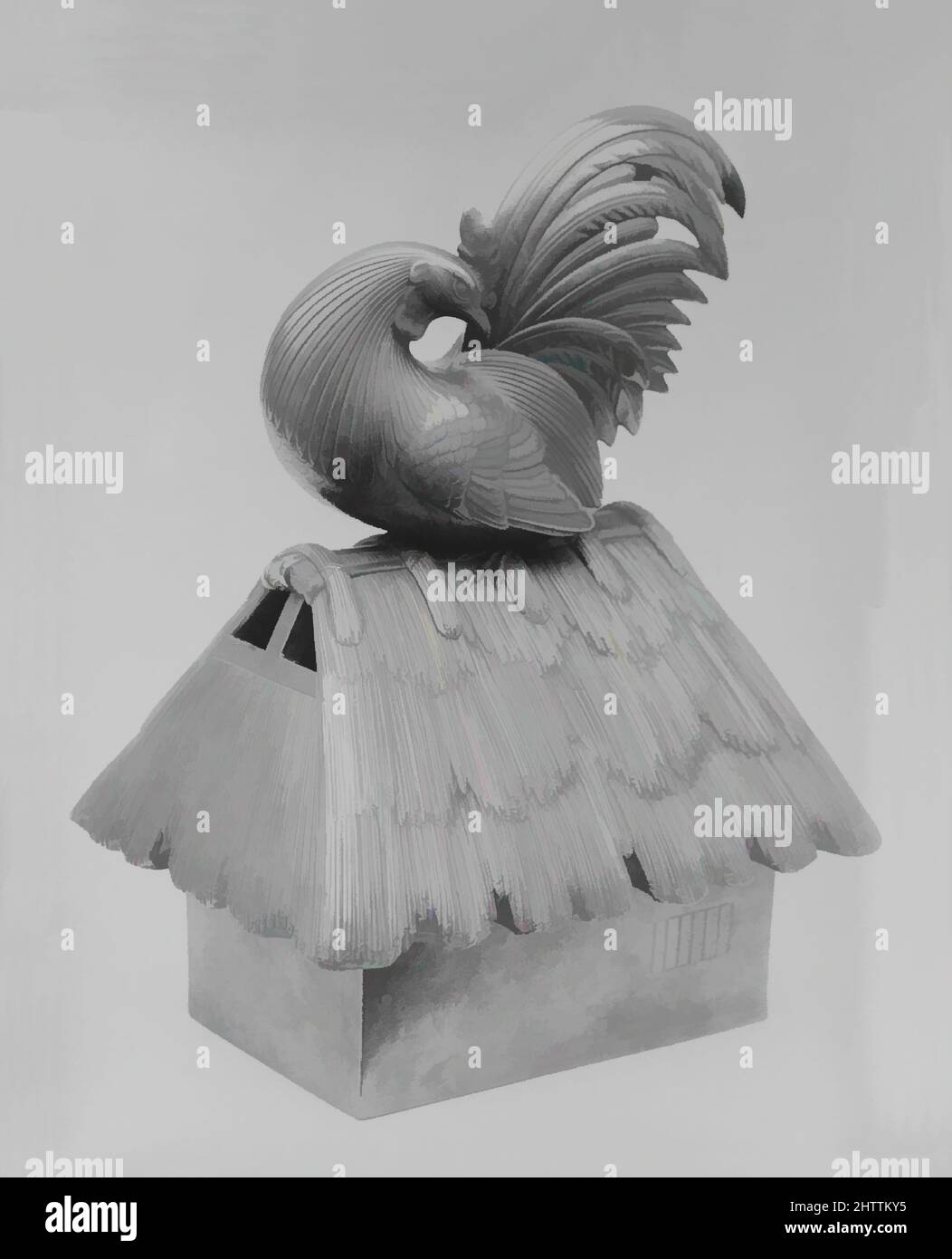 Arte ispirata al bruciatore incense, periodo Edo (1615-1868), ca. 1800, Giappone, gres con glassa (Bizen ware), H. 12 poll. (30,5 cm), Ceramica, opere classiche modernizzate da Artotop con un tuffo di modernità. Forme, colore e valore, impatto visivo accattivante sulle emozioni artistiche attraverso la libertà delle opere d'arte in modo contemporaneo. Un messaggio senza tempo che persegue una nuova direzione selvaggiamente creativa. Artisti che si rivolgono al supporto digitale e creano l'NFT Artotop Foto Stock