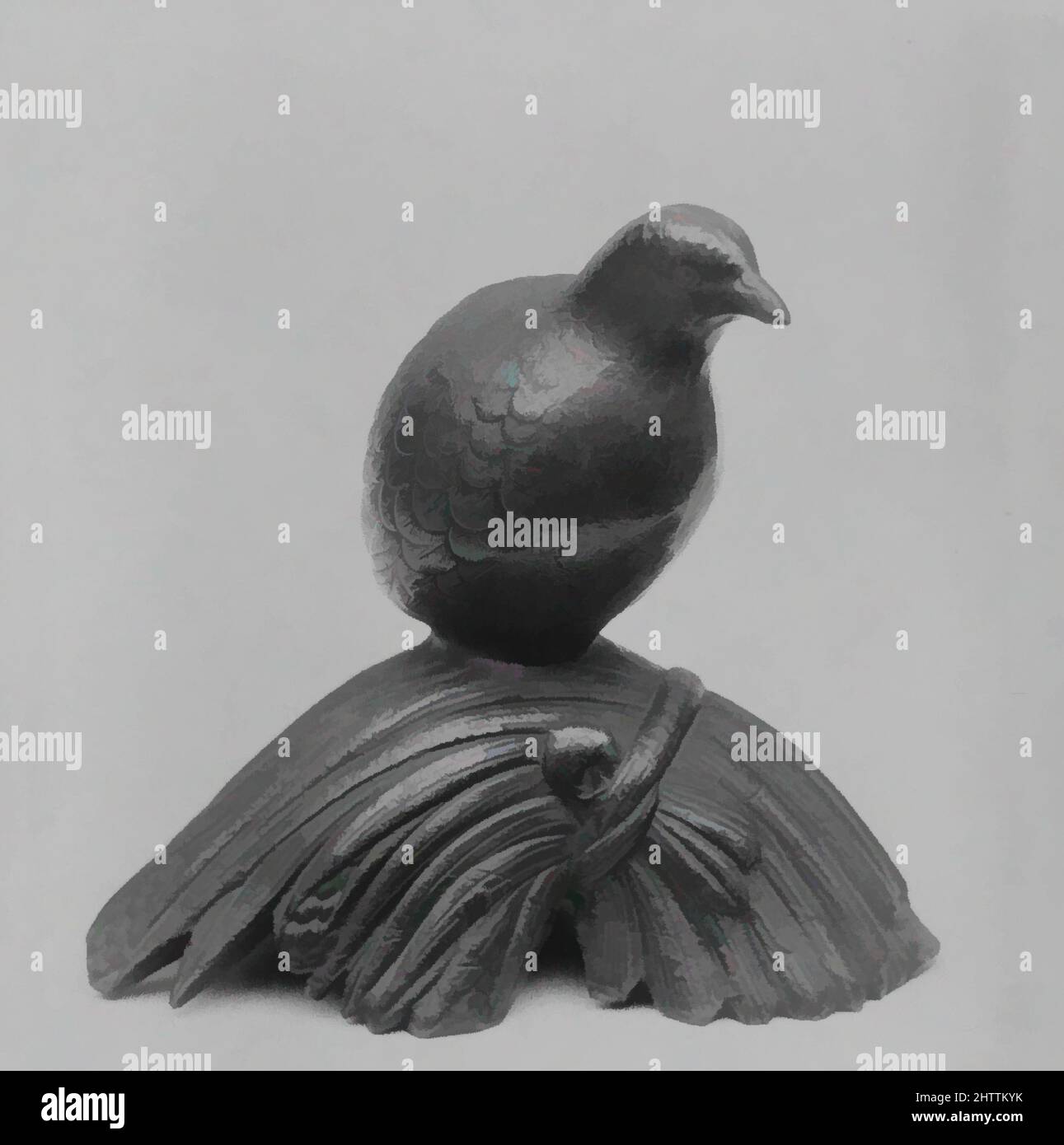 Arte ispirata a Figura, periodo Edo (1615–1868), 1700, Giappone, gres coperto da uno smalto sottile (oggetti Bizen), H. 5 1/8 poll. (13 cm), Ceramica, opere classiche modernizzate da Artotop con un tuffo di modernità. Forme, colore e valore, impatto visivo accattivante sulle emozioni artistiche attraverso la libertà delle opere d'arte in modo contemporaneo. Un messaggio senza tempo che persegue una nuova direzione selvaggiamente creativa. Artisti che si rivolgono al supporto digitale e creano l'NFT Artotop Foto Stock