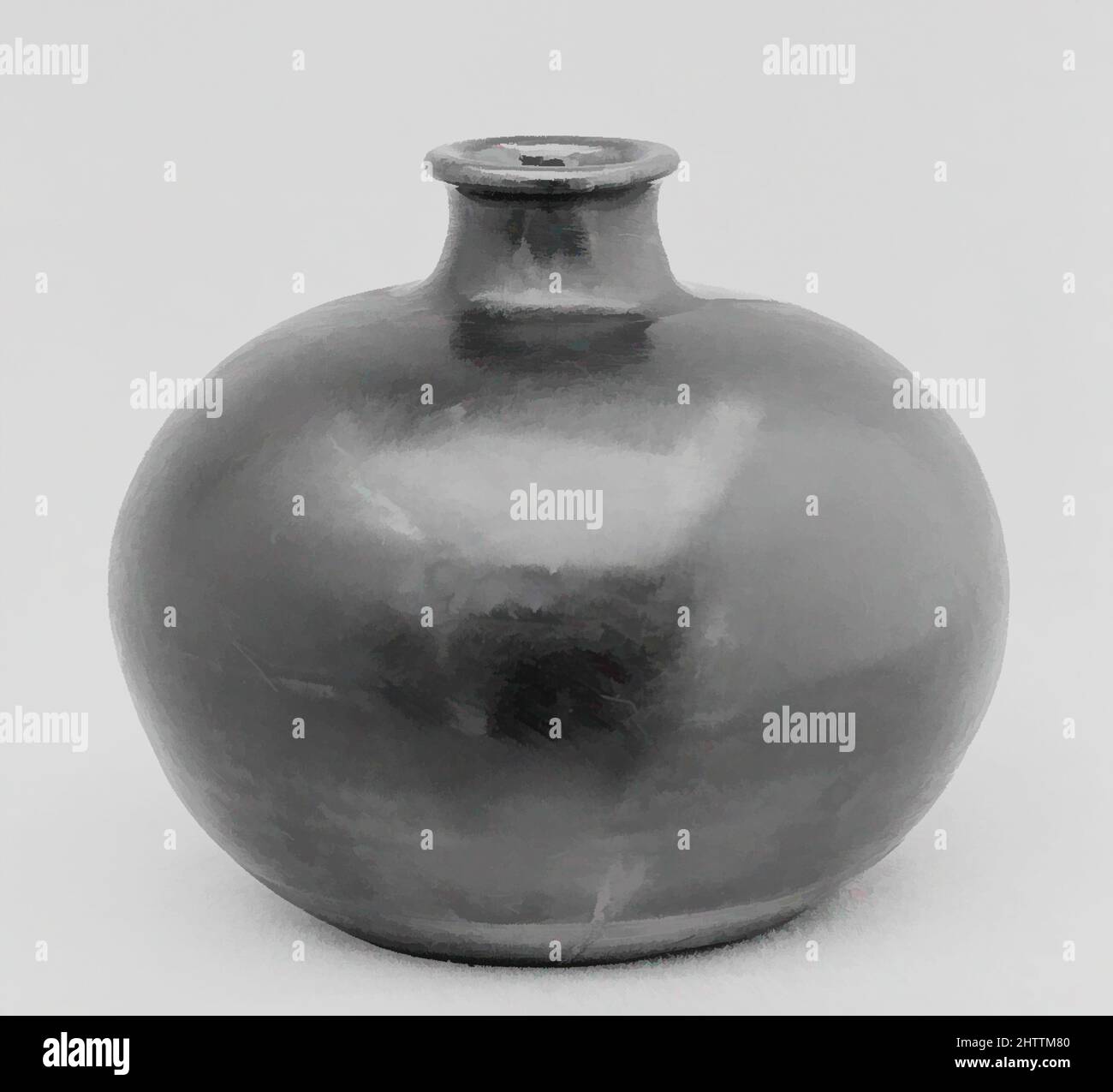 Arte ispirata da bottiglia per dolci, periodo Edo (1615-1868), 18th secolo, Giappone, Clay (Takatori ware), H. 4 poll. (10,2 cm), Ceramica, opere classiche modernizzate da Artotop con un tuffo di modernità. Forme, colore e valore, impatto visivo accattivante sulle emozioni artistiche attraverso la libertà delle opere d'arte in modo contemporaneo. Un messaggio senza tempo che persegue una nuova direzione selvaggiamente creativa. Artisti che si rivolgono al supporto digitale e creano l'NFT Artotop Foto Stock