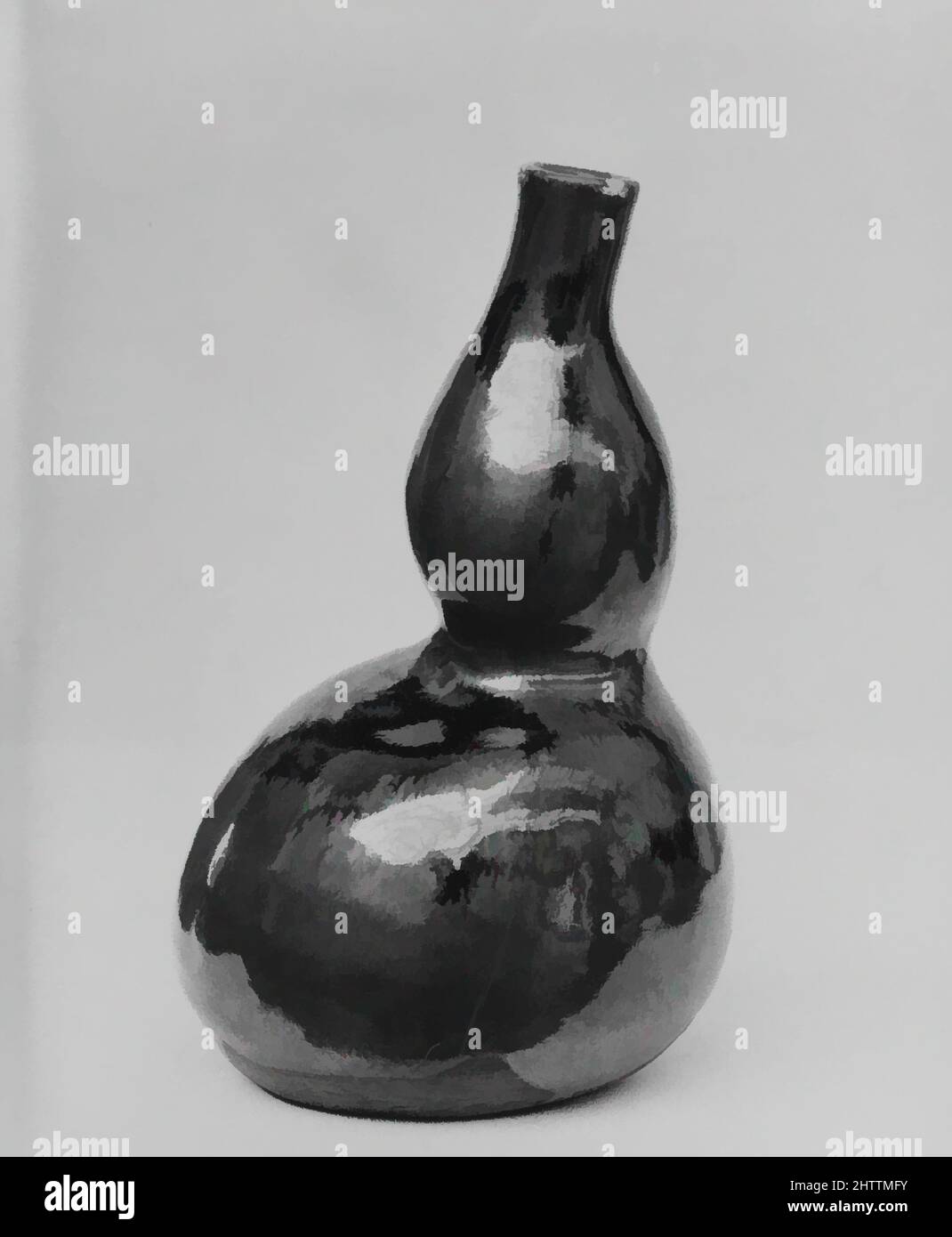 Arte ispirata a bottiglia di vino, periodo Edo (1615–1868), 18th secolo, Giappone, ceramica con smalto e spruzzi (Seto ware), H. 7 poll. (17,8 cm), Ceramica, opere classiche modernizzate da Artotop con un tuffo di modernità. Forme, colore e valore, impatto visivo accattivante sulle emozioni artistiche attraverso la libertà delle opere d'arte in modo contemporaneo. Un messaggio senza tempo che persegue una nuova direzione selvaggiamente creativa. Artisti che si rivolgono al supporto digitale e creano l'NFT Artotop Foto Stock