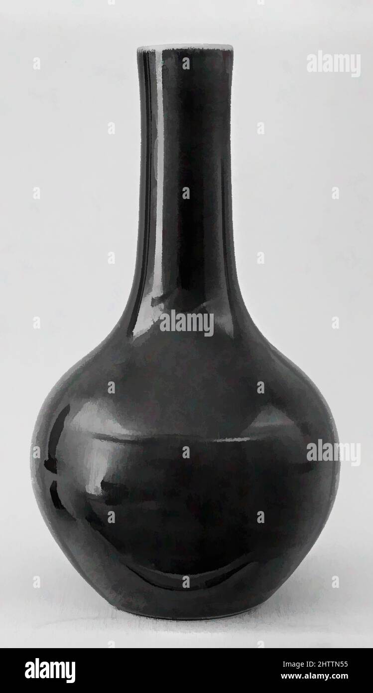 Arte ispirata a bottiglia, dinastia Qing (1644-1911), periodo Qianlong (1736-95), Cina, porcellana, H. 8 1/2 poll. (21,6 cm), Ceramica, opere classiche modernizzate da Artotop con un tuffo di modernità. Forme, colore e valore, impatto visivo accattivante sulle emozioni artistiche attraverso la libertà delle opere d'arte in modo contemporaneo. Un messaggio senza tempo che persegue una nuova direzione selvaggiamente creativa. Artisti che si rivolgono al supporto digitale e creano l'NFT Artotop Foto Stock