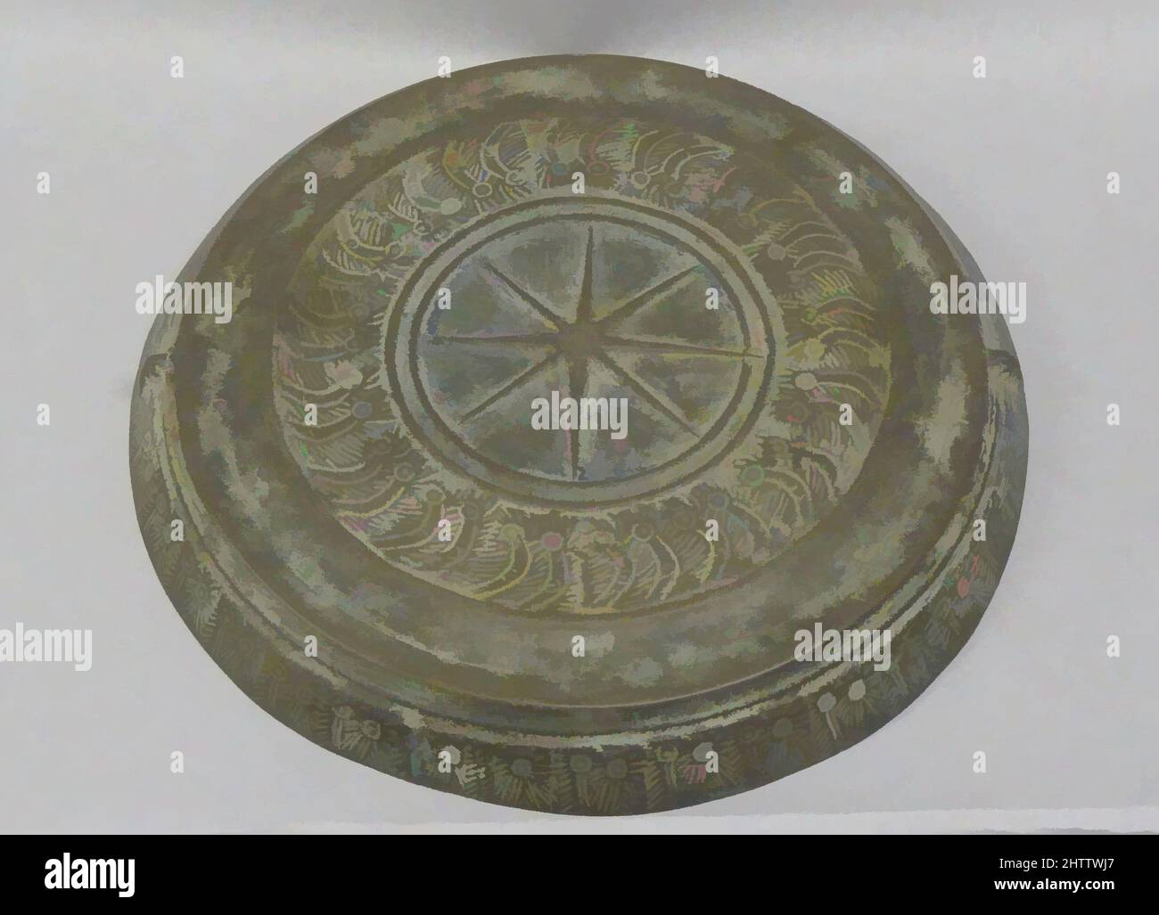 Arte ispirata a Gong, 500 a.C.-d.C. 300, Vietnam (Nord), Bronzo, 1 1/4 x 13 1/8 poll. (3,2 x 33,3 cm), lavorazione del metallo, opere classiche modernizzate da Artotop con un tuffo di modernità. Forme, colore e valore, impatto visivo accattivante sulle emozioni artistiche attraverso la libertà delle opere d'arte in modo contemporaneo. Un messaggio senza tempo che persegue una nuova direzione selvaggiamente creativa. Artisti che si rivolgono al supporto digitale e creano l'NFT Artotop Foto Stock