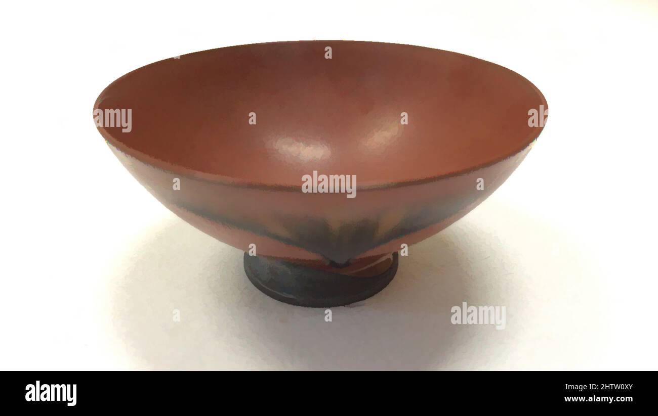 Arte ispirata alla Wine Cup, metà del 19th secolo, Giappone, lacca rossa, H. 15/16 poll. (2,4 cm); W. 2" (5,1 cm), Lacquer, opere classiche modernizzate da Artotop con un tuffo di modernità. Forme, colore e valore, impatto visivo accattivante sulle emozioni artistiche attraverso la libertà delle opere d'arte in modo contemporaneo. Un messaggio senza tempo che persegue una nuova direzione selvaggiamente creativa. Artisti che si rivolgono al supporto digitale e creano l'NFT Artotop Foto Stock