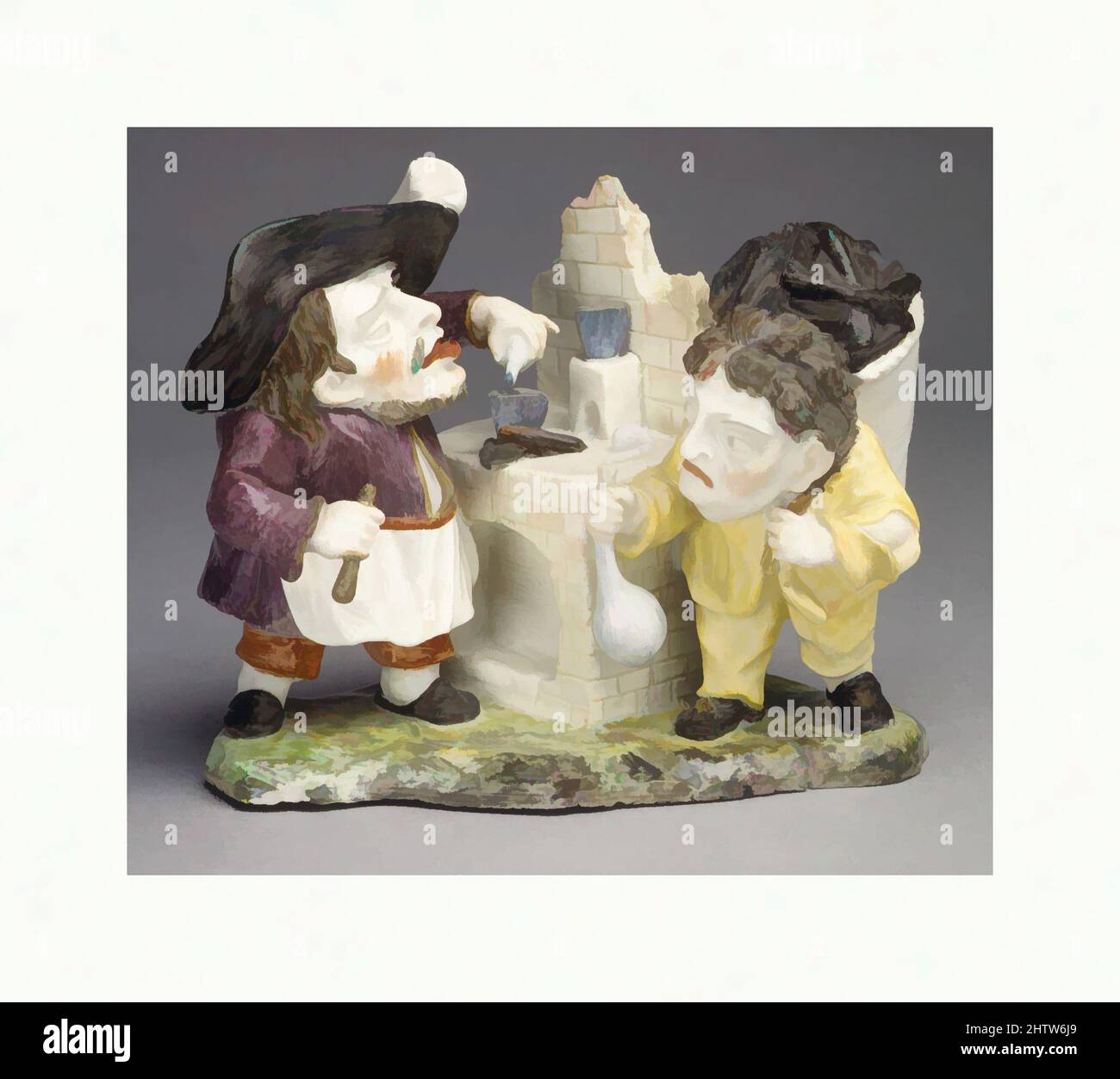 Arte ispirata da alchimisti, ca. 1770, probabilmente italiana, porcellana a pasta dura, 5 7/8 x 7 poll. (14,9 x 17,8 cm), Ceramica-porcellana, opere classiche modernizzate da Artotop con un tuffo di modernità. Forme, colore e valore, impatto visivo accattivante sulle emozioni artistiche attraverso la libertà delle opere d'arte in modo contemporaneo. Un messaggio senza tempo che persegue una nuova direzione selvaggiamente creativa. Artisti che si rivolgono al supporto digitale e creano l'NFT Artotop Foto Stock