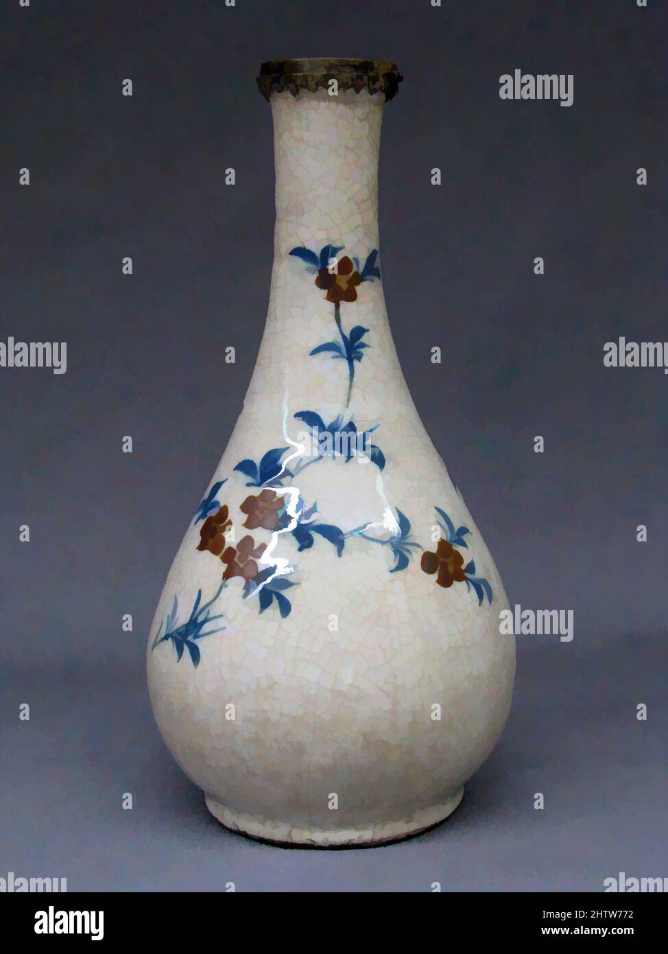 Arte ispirata a Vase, terzo quarto del 18th secolo, inglese e coreano, dorato e ceramica d'argento, senza dimensioni registrate., metallo-Argento in combinazione, opere classiche modernizzate da Artotop con un tuffo di modernità. Forme, colore e valore, impatto visivo accattivante sulle emozioni artistiche attraverso la libertà delle opere d'arte in modo contemporaneo. Un messaggio senza tempo che persegue una nuova direzione selvaggiamente creativa. Artisti che si rivolgono al supporto digitale e creano l'NFT Artotop Foto Stock