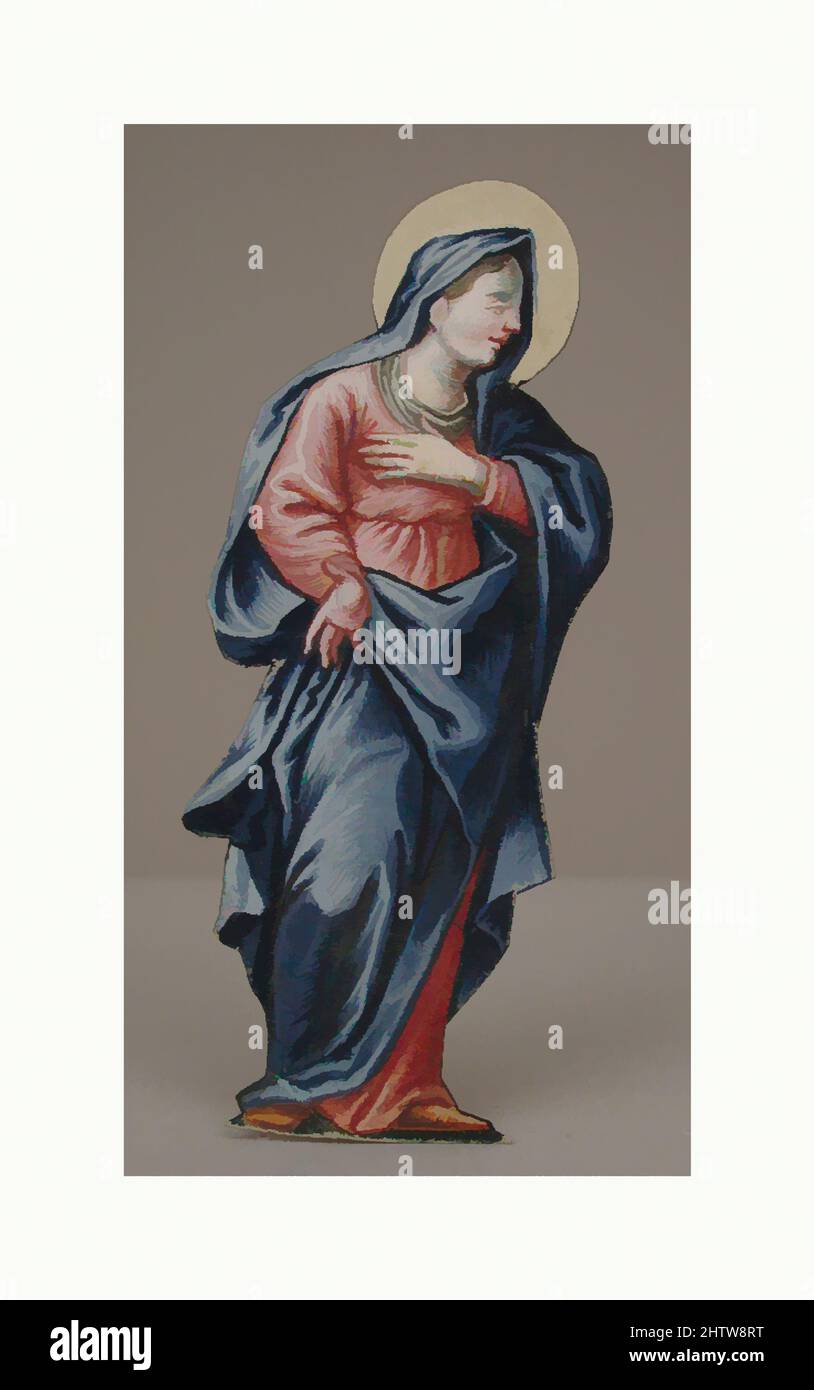 Arte ispirata dalla Circumcisione di Gesù nel Tempio, 18th secolo, Tedesco del Sud, Gouache su carta, Ave.: 4 in. (10,2 cm), carta, opere classiche modernizzate da Artotop con un tuffo di modernità. Forme, colore e valore, impatto visivo accattivante sulle emozioni artistiche attraverso la libertà delle opere d'arte in modo contemporaneo. Un messaggio senza tempo che persegue una nuova direzione selvaggiamente creativa. Artisti che si rivolgono al supporto digitale e creano l'NFT Artotop Foto Stock