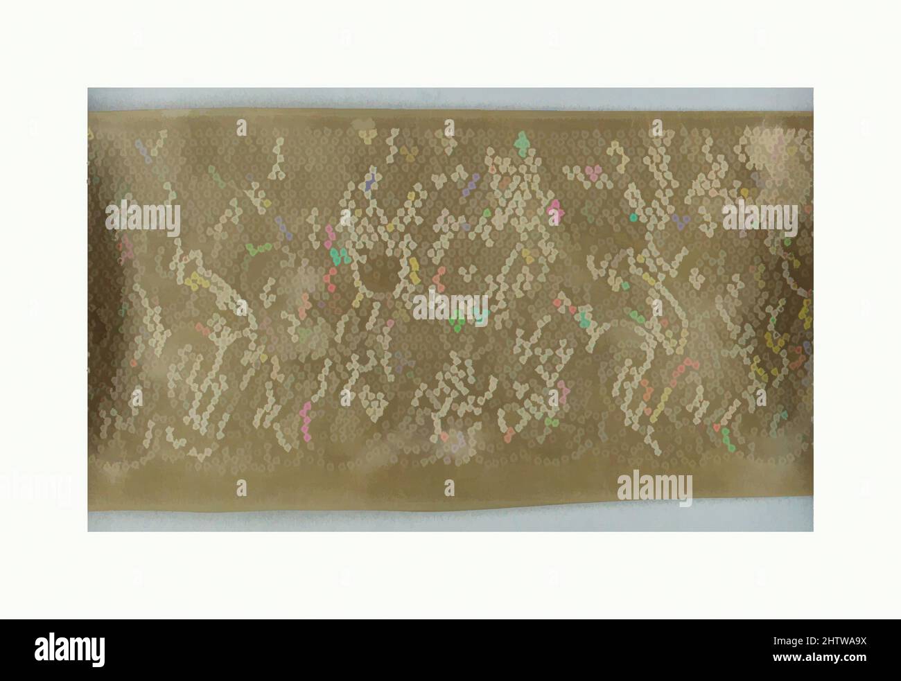 Arte ispirata da Pattern, ca. 1840, British, pergamena, senza registrazione di dimensioni, metodi e materiali tessili, Opere classiche modernizzate da Artotop con un tocco di modernità. Forme, colore e valore, impatto visivo accattivante sulle emozioni artistiche attraverso la libertà delle opere d'arte in modo contemporaneo. Un messaggio senza tempo che persegue una nuova direzione selvaggiamente creativa. Artisti che si rivolgono al supporto digitale e creano l'NFT Artotop Foto Stock