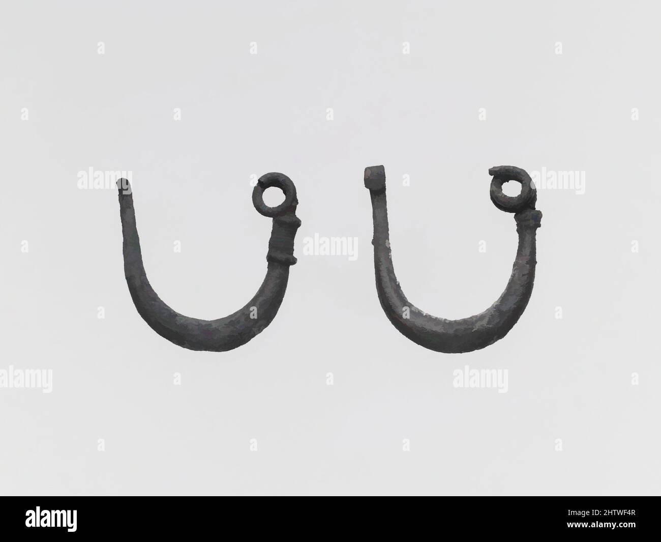 Arte ispirata a Fibula, Cypriot, Argento, Altro: 1 1/16 x 1 1/8 x 3/16 pollici (2,8 x 2,8 x 0,5 cm), Oro e Argento, opere classiche modernizzate da Artotop con un tocco di modernità. Forme, colore e valore, impatto visivo accattivante sulle emozioni artistiche attraverso la libertà delle opere d'arte in modo contemporaneo. Un messaggio senza tempo che persegue una nuova direzione selvaggiamente creativa. Artisti che si rivolgono al supporto digitale e creano l'NFT Artotop Foto Stock