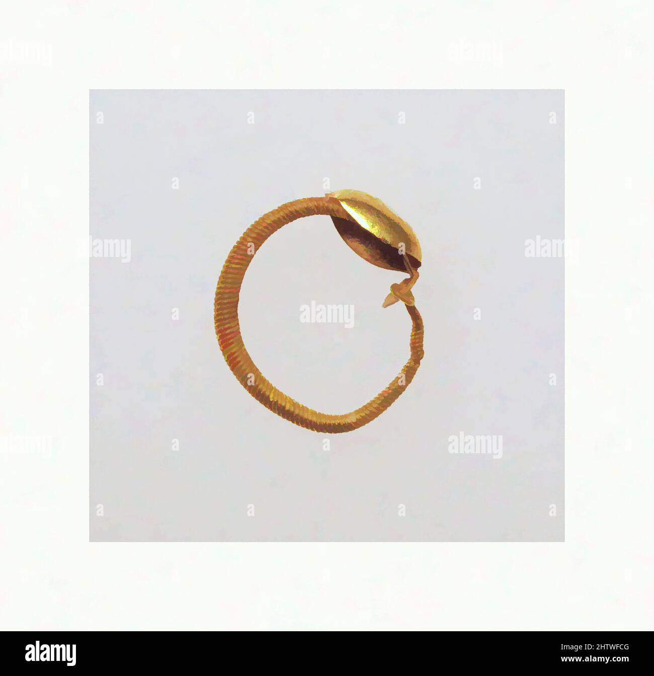 Art Inspired by Orecchini con anello e disco liscio, oro, diametro: 5/8 x 3/16 poll. (1,6 x 0,6 cm), Oro e Argento, opere classiche modernizzate da Artotop con un tocco di modernità. Forme, colore e valore, impatto visivo accattivante sulle emozioni artistiche attraverso la libertà delle opere d'arte in modo contemporaneo. Un messaggio senza tempo che persegue una nuova direzione selvaggiamente creativa. Artisti che si rivolgono al supporto digitale e creano l'NFT Artotop Foto Stock