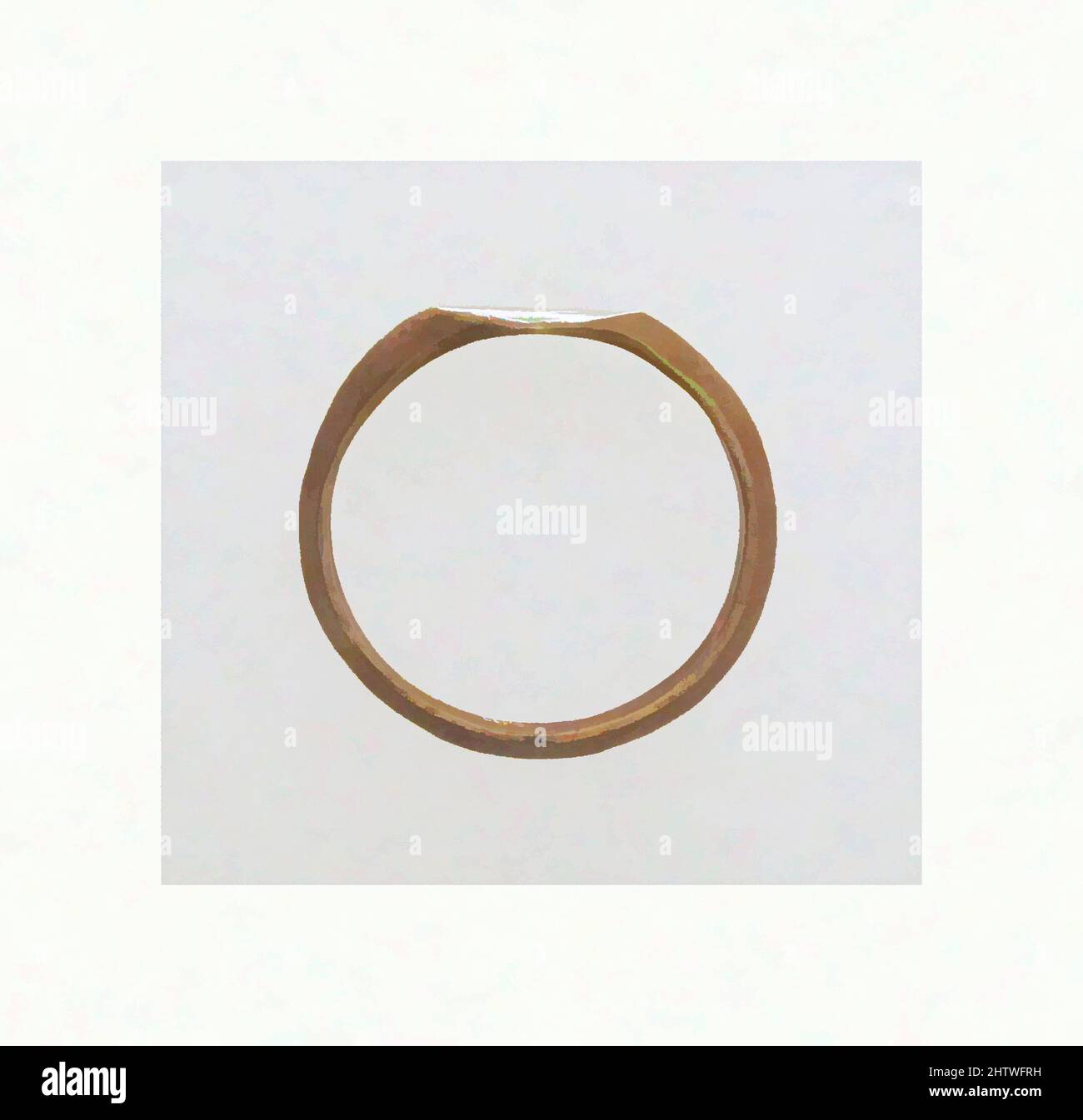 Art Inspired by Ring, Gold, diametro: 7/16 x 1/4" (1,2 x 0,6 cm), Oro e Argento, opere classiche modernizzate da Artotop con un tocco di modernità. Forme, colore e valore, impatto visivo accattivante sulle emozioni artistiche attraverso la libertà delle opere d'arte in modo contemporaneo. Un messaggio senza tempo che persegue una nuova direzione selvaggiamente creativa. Artisti che si rivolgono al supporto digitale e creano l'NFT Artotop Foto Stock