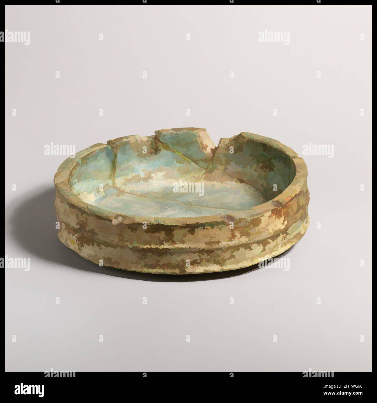 Arte ispirata a Bowl, Faience, 2 1/16 x 7 3/8 poll. (5,2 x 18,7 cm), varie-Faience, opere classiche modernizzate da Artotop con un tuffo di modernità. Forme, colore e valore, impatto visivo accattivante sulle emozioni artistiche attraverso la libertà delle opere d'arte in modo contemporaneo. Un messaggio senza tempo che persegue una nuova direzione selvaggiamente creativa. Artisti che si rivolgono al supporto digitale e creano l'NFT Artotop Foto Stock