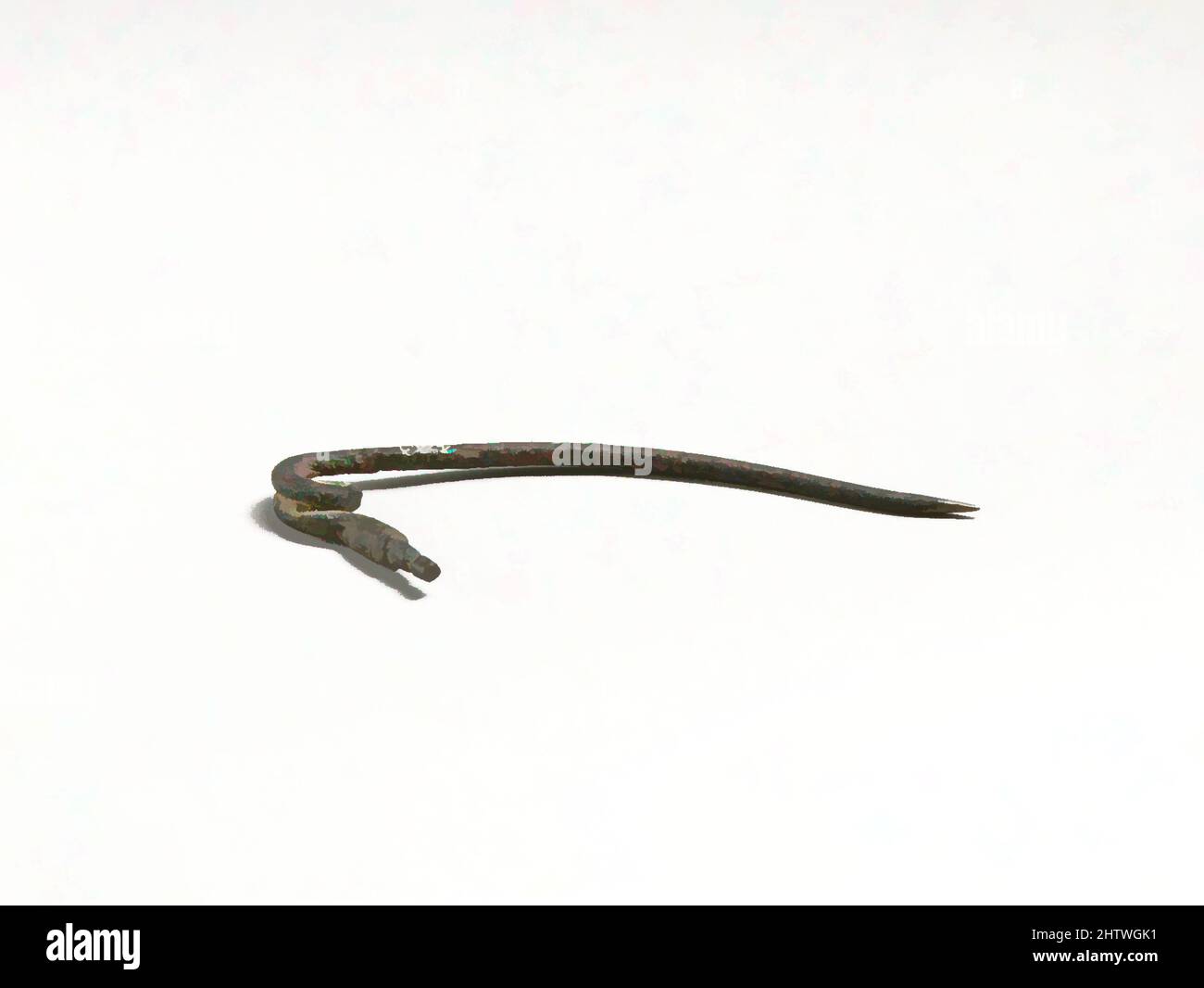 Arte ispirata da Fibula, Cypriot, Bronzo, altri: 4in. (10,1cm), Bronzi, opere classiche modernizzate da Artotop con un tuffo di modernità. Forme, colore e valore, impatto visivo accattivante sulle emozioni artistiche attraverso la libertà delle opere d'arte in modo contemporaneo. Un messaggio senza tempo che persegue una nuova direzione selvaggiamente creativa. Artisti che si rivolgono al supporto digitale e creano l'NFT Artotop Foto Stock