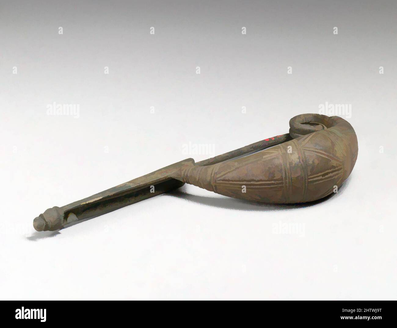 Arte ispirata a Fibula, Bronzo, altri: 6 3/8 poll. (16,2 cm), Bronzi, opere classiche modernizzate da Artotop con un tuffo di modernità. Forme, colore e valore, impatto visivo accattivante sulle emozioni artistiche attraverso la libertà delle opere d'arte in modo contemporaneo. Un messaggio senza tempo che persegue una nuova direzione selvaggiamente creativa. Artisti che si rivolgono al supporto digitale e creano l'NFT Artotop Foto Stock