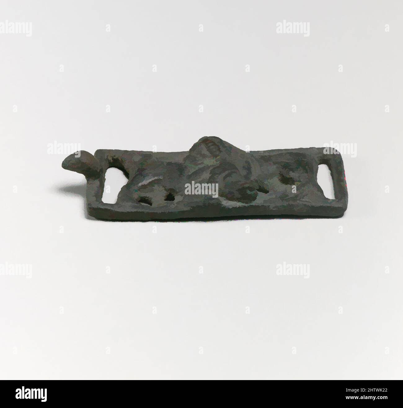 Arte ispirata a Buckle con leone e cinghiale, Bronzo, altro: 2 13/16 poll. (7,1 cm), Bronzi, opere classiche modernizzate da Artotop con un tuffo di modernità. Forme, colore e valore, impatto visivo accattivante sulle emozioni artistiche attraverso la libertà delle opere d'arte in modo contemporaneo. Un messaggio senza tempo che persegue una nuova direzione selvaggiamente creativa. Artisti che si rivolgono al supporto digitale e creano l'NFT Artotop Foto Stock