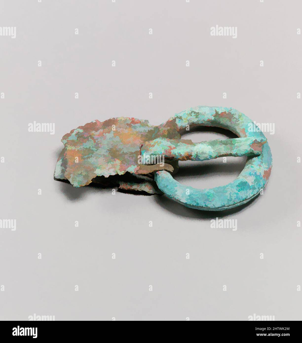 Art Inspired by Buckle, Bronze, Other: 1 13/16 poll. (4,6 cm), Bronzi, opere classiche modernizzate da Artotop con un tuffo di modernità. Forme, colore e valore, impatto visivo accattivante sulle emozioni artistiche attraverso la libertà delle opere d'arte in modo contemporaneo. Un messaggio senza tempo che persegue una nuova direzione selvaggiamente creativa. Artisti che si rivolgono al supporto digitale e creano l'NFT Artotop Foto Stock