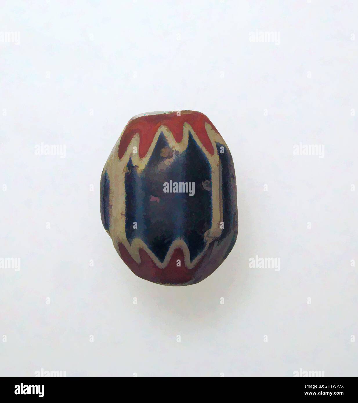 Arte ispirata a perle di vetro, veneziano, vetro, altezza: 1 7/16 x 1 1/8 cm (3,7 x 2,9 cm), vetro, opere classiche modernizzate da Artotop con un tuffo di modernità. Forme, colore e valore, impatto visivo accattivante sulle emozioni artistiche attraverso la libertà delle opere d'arte in modo contemporaneo. Un messaggio senza tempo che persegue una nuova direzione selvaggiamente creativa. Artisti che si rivolgono al supporto digitale e creano l'NFT Artotop Foto Stock