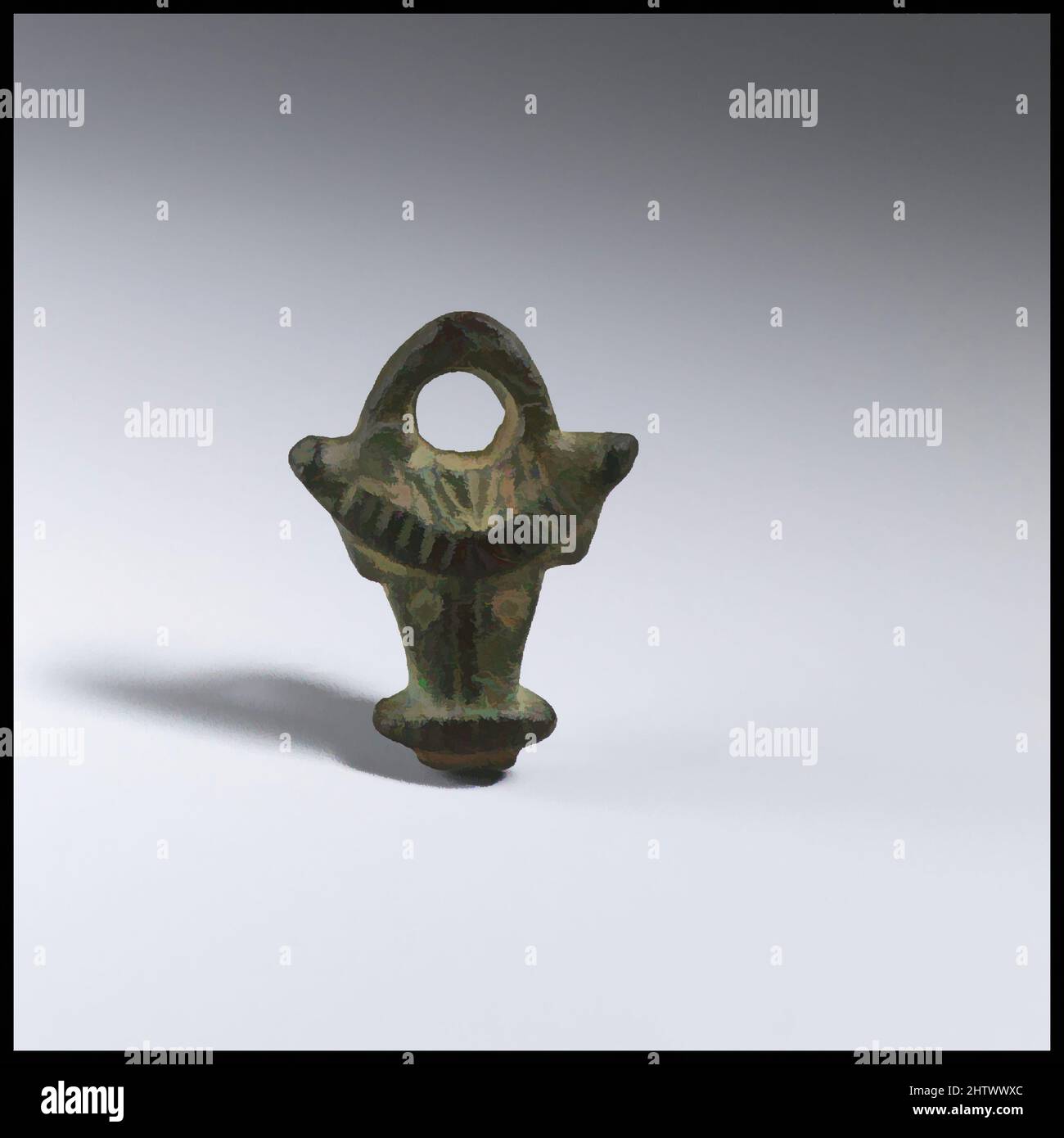 Arte ispirata ad Amulet, Bronzo, lunghezza 5,11 cm., Bronzi, opere classiche modernizzate da Artotop con un tocco di modernità. Forme, colore e valore, impatto visivo accattivante sulle emozioni artistiche attraverso la libertà delle opere d'arte in modo contemporaneo. Un messaggio senza tempo che persegue una nuova direzione selvaggiamente creativa. Artisti che si rivolgono al supporto digitale e creano l'NFT Artotop Foto Stock