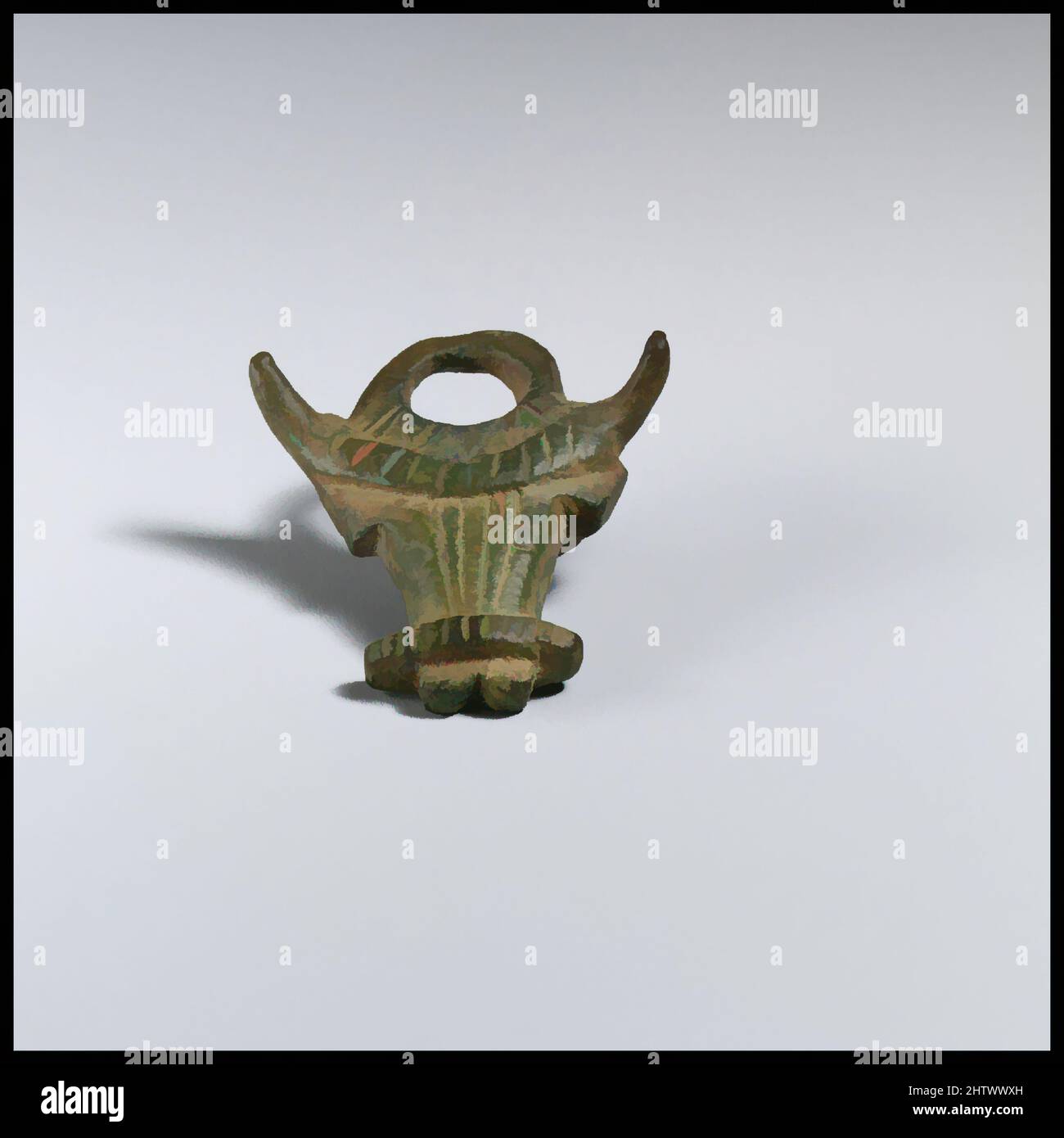 Arte ispirata ad Amulet, Bronzo, lunghezza 5,11 cm., Bronzi, opere classiche modernizzate da Artotop con un tocco di modernità. Forme, colore e valore, impatto visivo accattivante sulle emozioni artistiche attraverso la libertà delle opere d'arte in modo contemporaneo. Un messaggio senza tempo che persegue una nuova direzione selvaggiamente creativa. Artisti che si rivolgono al supporto digitale e creano l'NFT Artotop Foto Stock