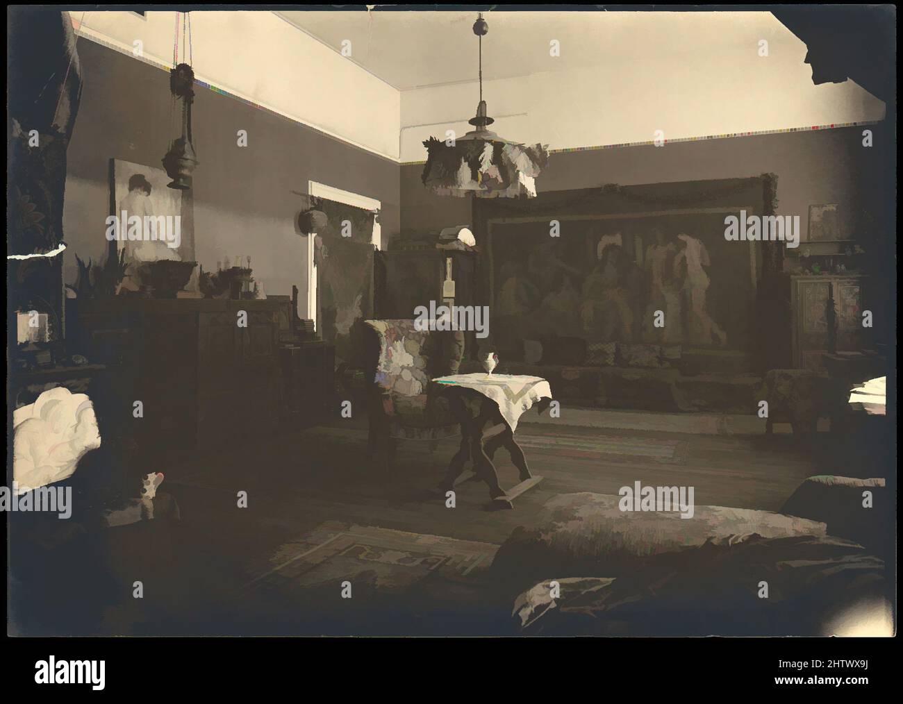 Art Inspired by The Studio, 1910s, Platinum print, fotografie, Frank Eugene (americano, New York 1865–1936 Monaco, opere classiche modernizzate da Artotop con un tuffo di modernità. Forme, colore e valore, impatto visivo accattivante sulle emozioni artistiche attraverso la libertà delle opere d'arte in modo contemporaneo. Un messaggio senza tempo che persegue una nuova direzione selvaggiamente creativa. Artisti che si rivolgono al supporto digitale e creano l'NFT Artotop Foto Stock