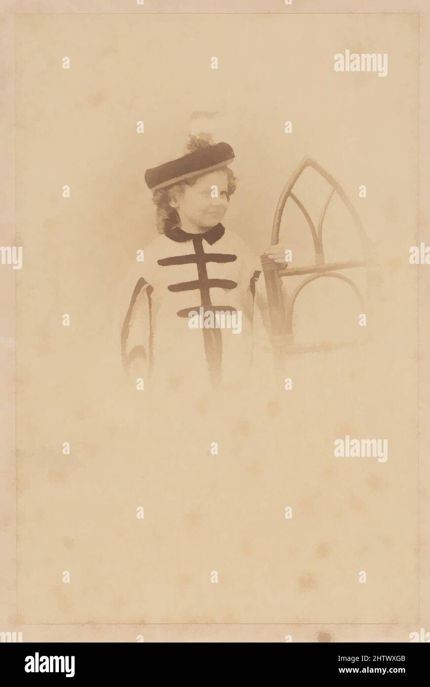 Arte ispirata a la chaise rustique, 1860s, stampa in argento albume, fotografie, Pierre-Louis Pierson (francese, 1822–1913, opere classiche modernizzate da Artotop con un tocco di modernità. Forme, colore e valore, impatto visivo accattivante sulle emozioni artistiche attraverso la libertà delle opere d'arte in modo contemporaneo. Un messaggio senza tempo che persegue una nuova direzione selvaggiamente creativa. Artisti che si rivolgono al supporto digitale e creano l'NFT Artotop Foto Stock