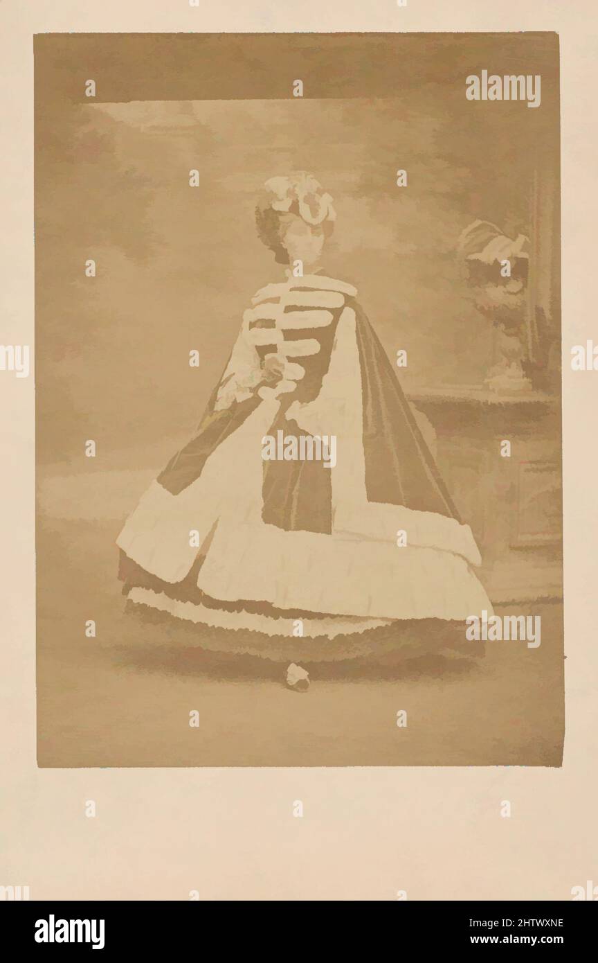 Arte ispirata a l'hermine, 1860s, stampa in argento albume da vetro negativo, fotografie, Pierre-Louis Pierson (francese, 1822–1913, opere classiche modernizzate da Artotop con un tuffo di modernità. Forme, colore e valore, impatto visivo accattivante sulle emozioni artistiche attraverso la libertà delle opere d'arte in modo contemporaneo. Un messaggio senza tempo che persegue una nuova direzione selvaggiamente creativa. Artisti che si rivolgono al supporto digitale e creano l'NFT Artotop Foto Stock