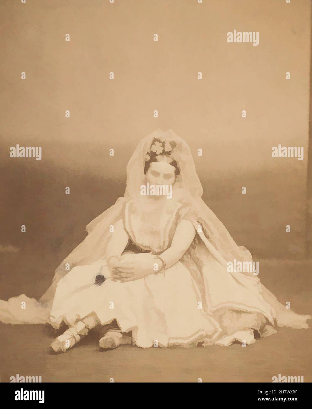 Arte ispirata a Judith, 1860s, stampa in argento albume da vetro negativo, fotografie, Pierre-Louis Pierson (francese, 1822–1913, opere classiche modernizzate da Artotop con un tuffo di modernità. Forme, colore e valore, impatto visivo accattivante sulle emozioni artistiche attraverso la libertà delle opere d'arte in modo contemporaneo. Un messaggio senza tempo che persegue una nuova direzione selvaggiamente creativa. Artisti che si rivolgono al supporto digitale e creano l'NFT Artotop Foto Stock