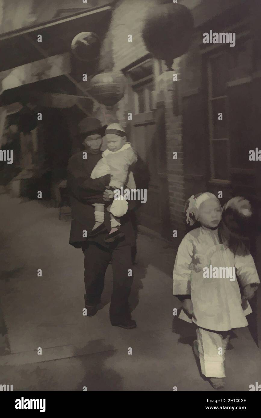 Art Inspired by A Holiday Visit, 1895–1908, stampa in gelatina d'argento, Image: 34 x 22,8 cm (13 3/8 x 9 poll.), fotografie, Arnold Genth (americano (nato in Germania), Berlino 1869–1942 New Milford, Connecticut), poco dopo essere arrivato in California dalla Germania nel 1895, Arnold Genth iniziò, opere classiche modernizzate da Artotop con un tuffo di modernità. Forme, colore e valore, impatto visivo accattivante sulle emozioni artistiche attraverso la libertà delle opere d'arte in modo contemporaneo. Un messaggio senza tempo che persegue una nuova direzione selvaggiamente creativa. Artisti che si rivolgono al supporto digitale e creano l'NFT Artotop Foto Stock