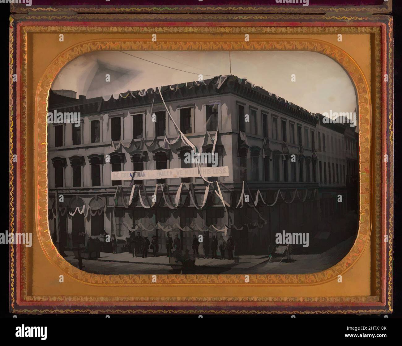 L'arte ispirata dal Grande uomo è caduto, 1856, Daguerreotype, Image: 13,5 x 18,8 cm (5 5/16 x 7 3/8 poll.), fotografie, Robert H. Vance (americano, morto 1876), Robert Vance era il daguerreotypist Premier della California e delle comunità minerarie vicino San Francisco, dove l'oro era primo, opere classiche modernizzate da Artotop con un tuffo di modernità. Forme, colore e valore, impatto visivo accattivante sulle emozioni artistiche attraverso la libertà delle opere d'arte in modo contemporaneo. Un messaggio senza tempo che persegue una nuova direzione selvaggiamente creativa. Artisti che si rivolgono al supporto digitale e creano l'NFT Artotop Foto Stock