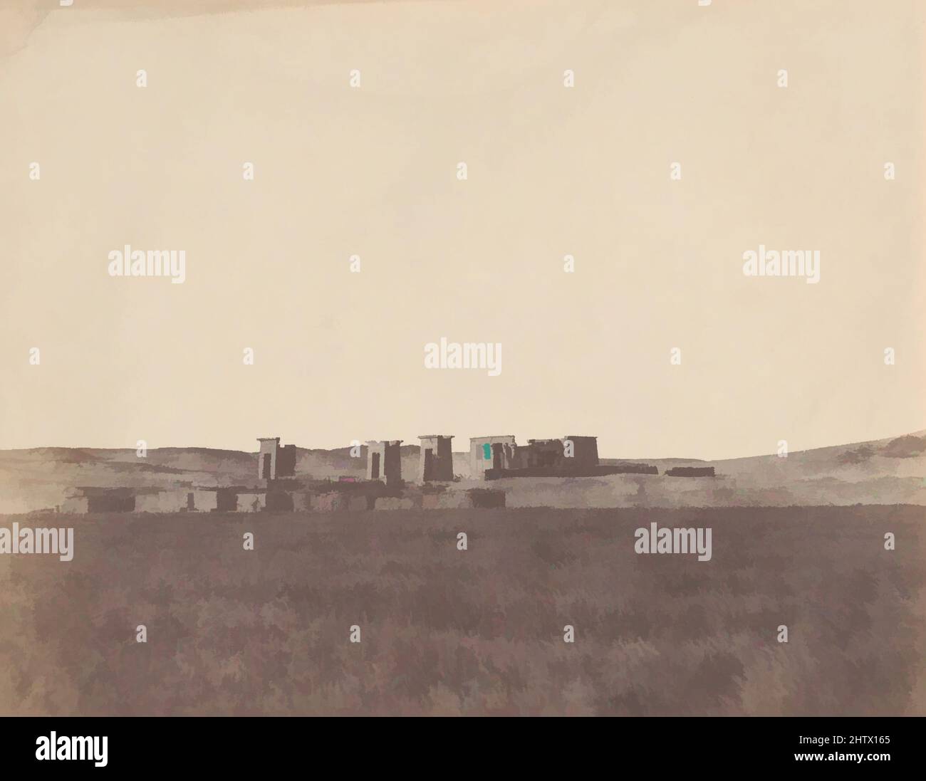 Arte ispirata da Temple de Deboud, 1853–54, carta salata stampata da carta negativa, 9 1/8 x 11, fotografie, John Beasley Greene (americano, Francia attiva, 1832–1856, opere classiche modernizzate da Artotop con un tuffo di modernità. Forme, colore e valore, impatto visivo accattivante sulle emozioni artistiche attraverso la libertà delle opere d'arte in modo contemporaneo. Un messaggio senza tempo che persegue una nuova direzione selvaggiamente creativa. Artisti che si rivolgono al supporto digitale e creano l'NFT Artotop Foto Stock